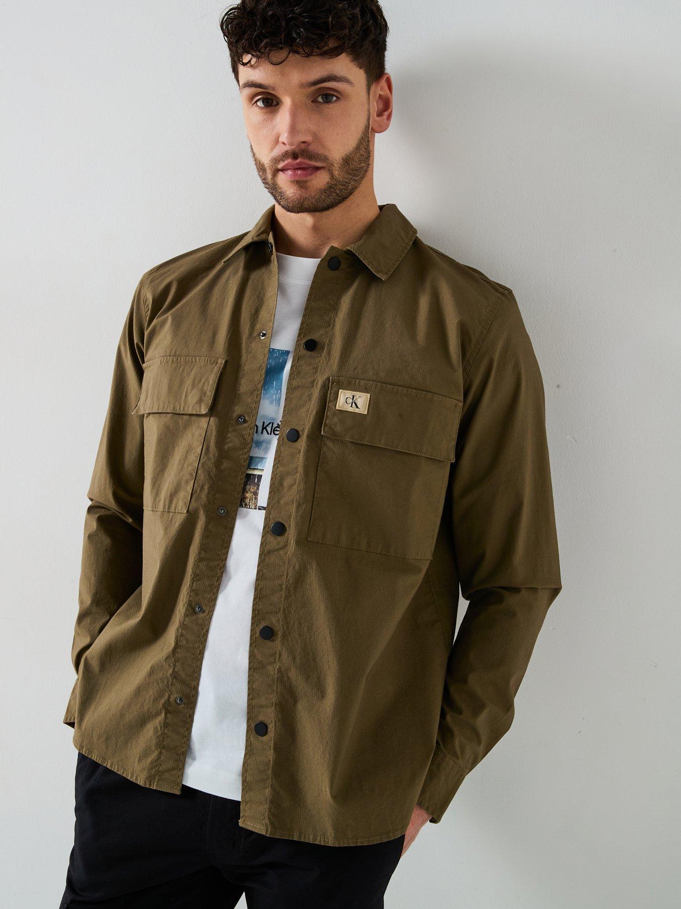 undefined Double Pocket Overshirt - Khaki