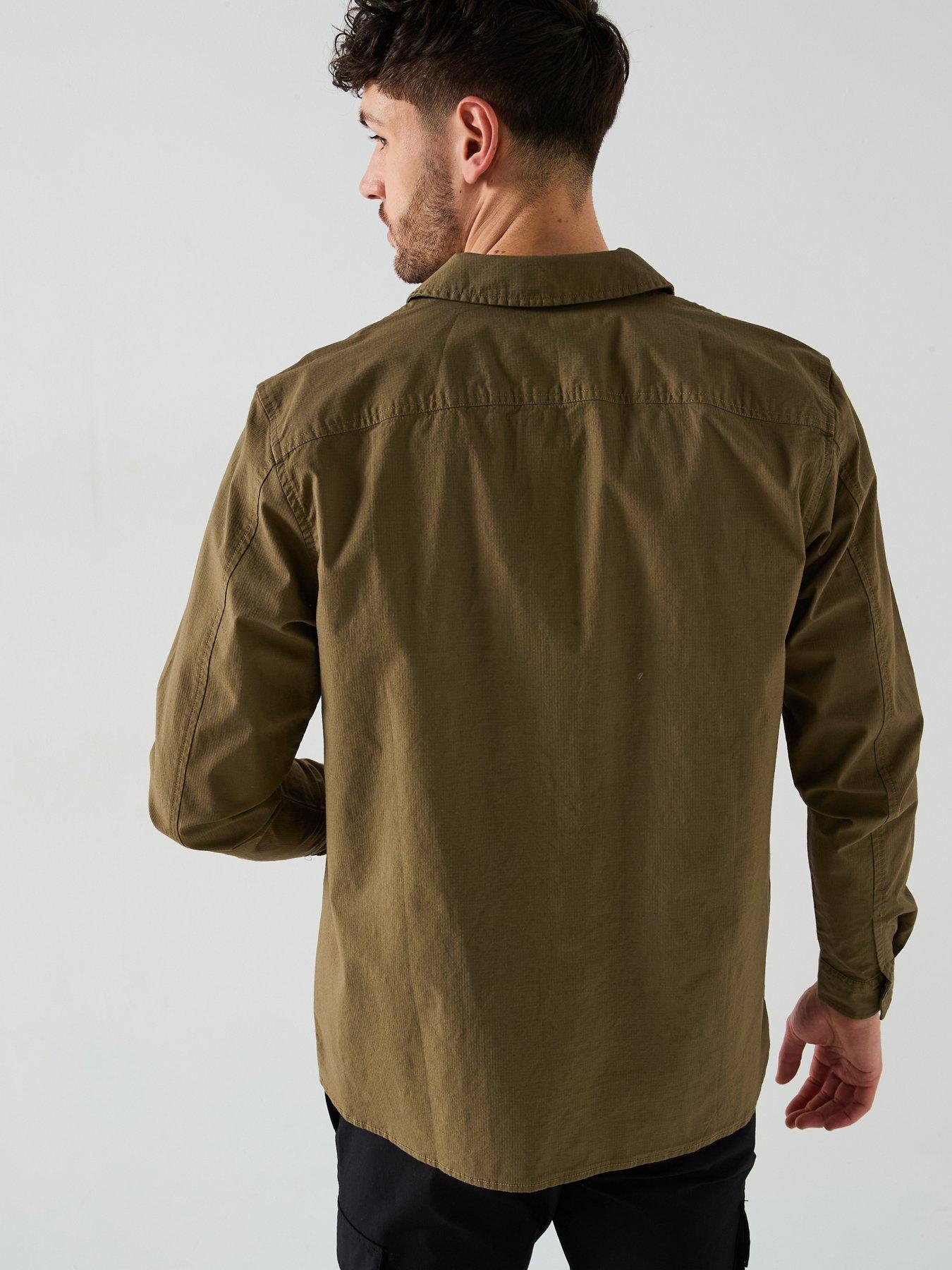 Image 2 of 5 of Calvin Klein Jeans Double Pocket Overshirt - Khaki
