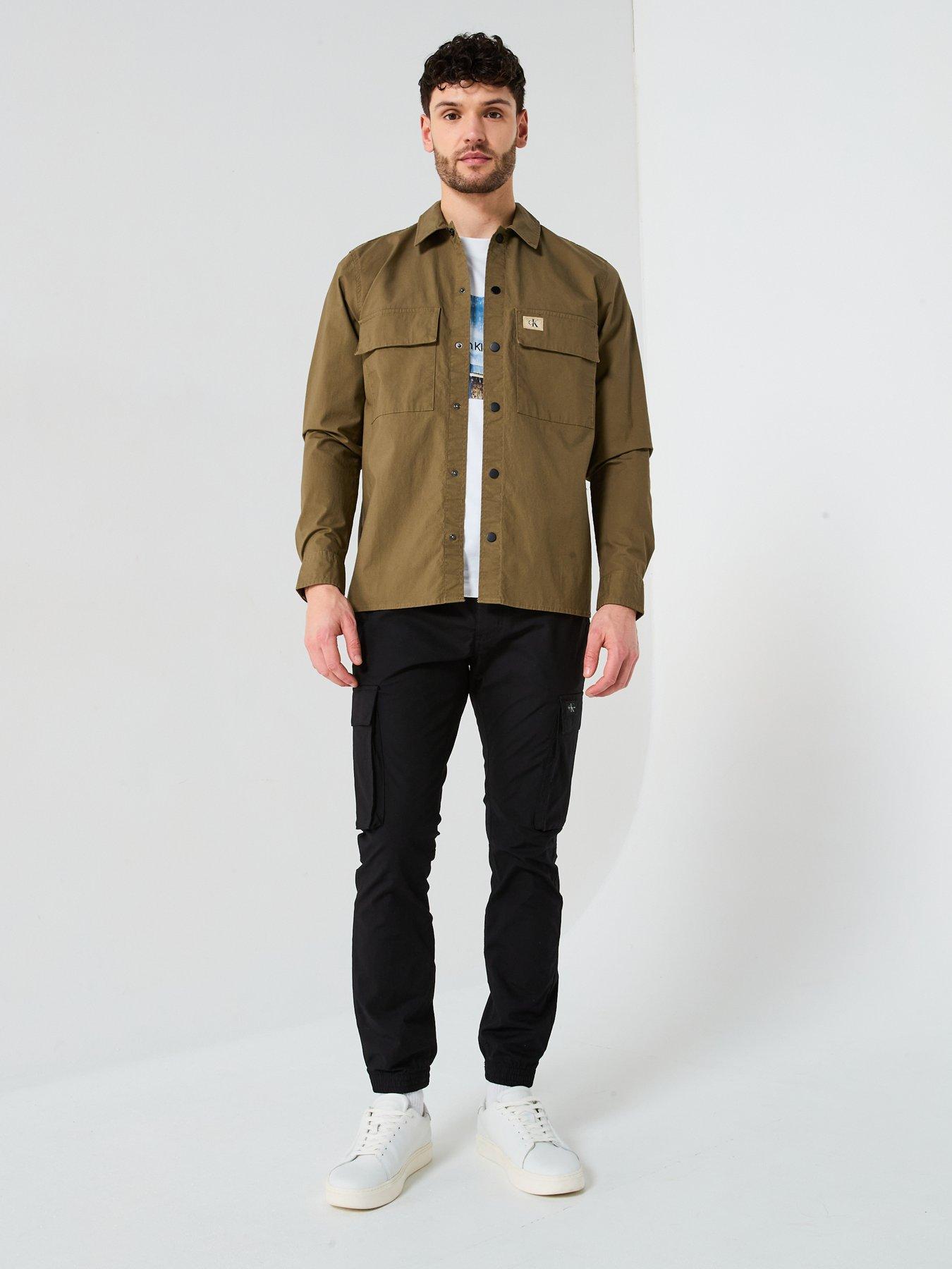 Image 3 of 5 of Calvin Klein Jeans Double Pocket Overshirt - Khaki