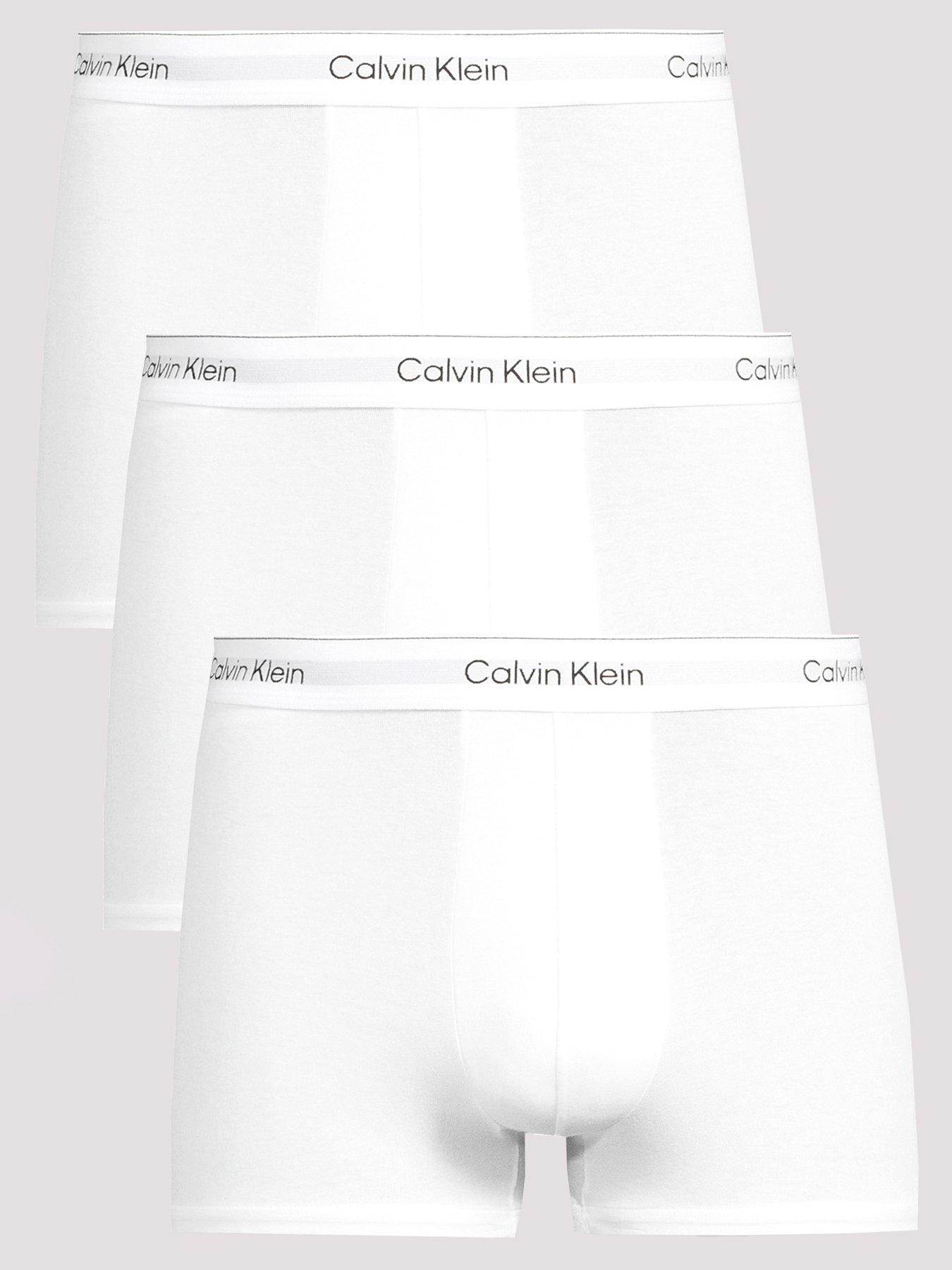Image of Calvin Klein 3 Pack of Icon Cotton Stretch 3 Pack Trunks - White