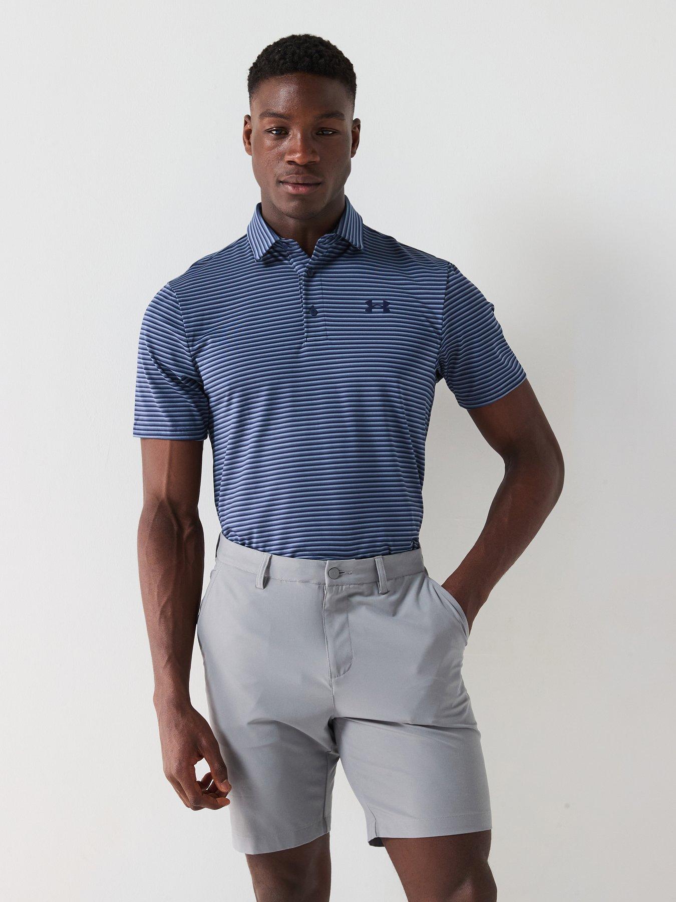 undefined Men's Golf Playoff 3.0 Stripe Polo - Navy