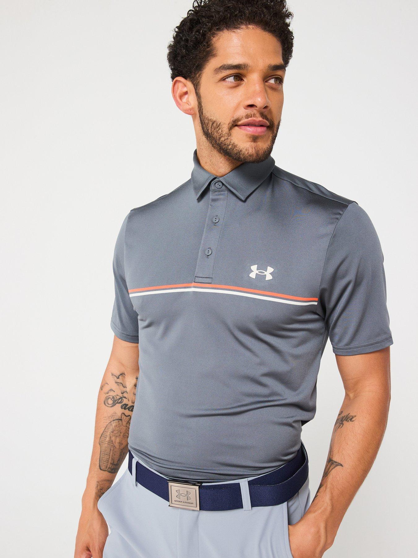 undefined Men's Golf Playoff 30 Stripe Polo - Grey