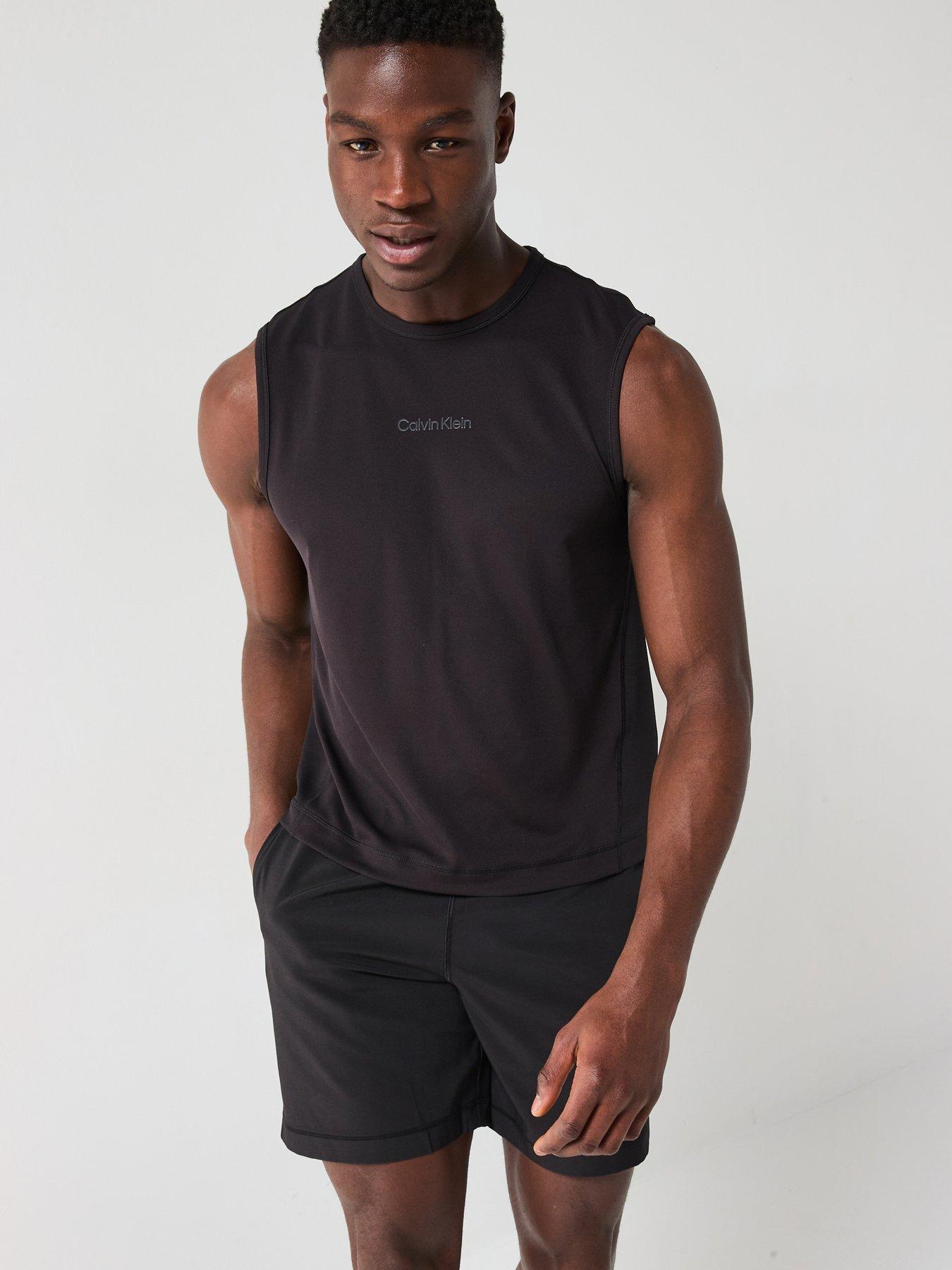 undefined CK Small Centre Logo Woven Vest - Black