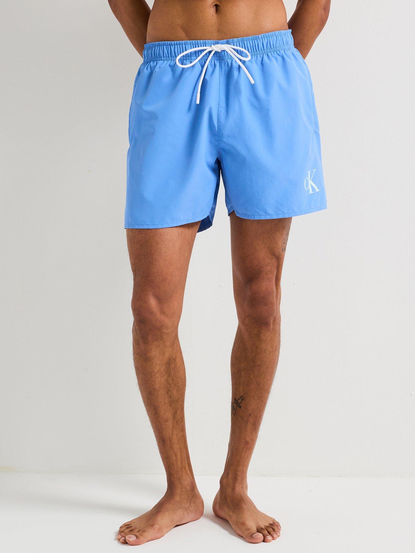 undefined CK Monologo Swim Shorts - Blue
