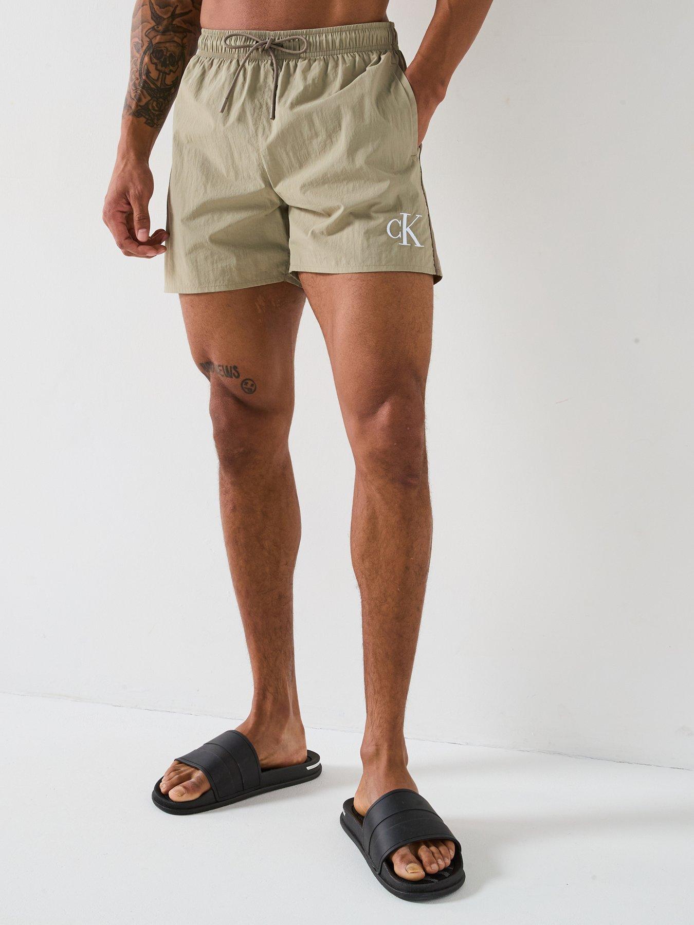 undefined CK Monologo Swim Shorts - Natural