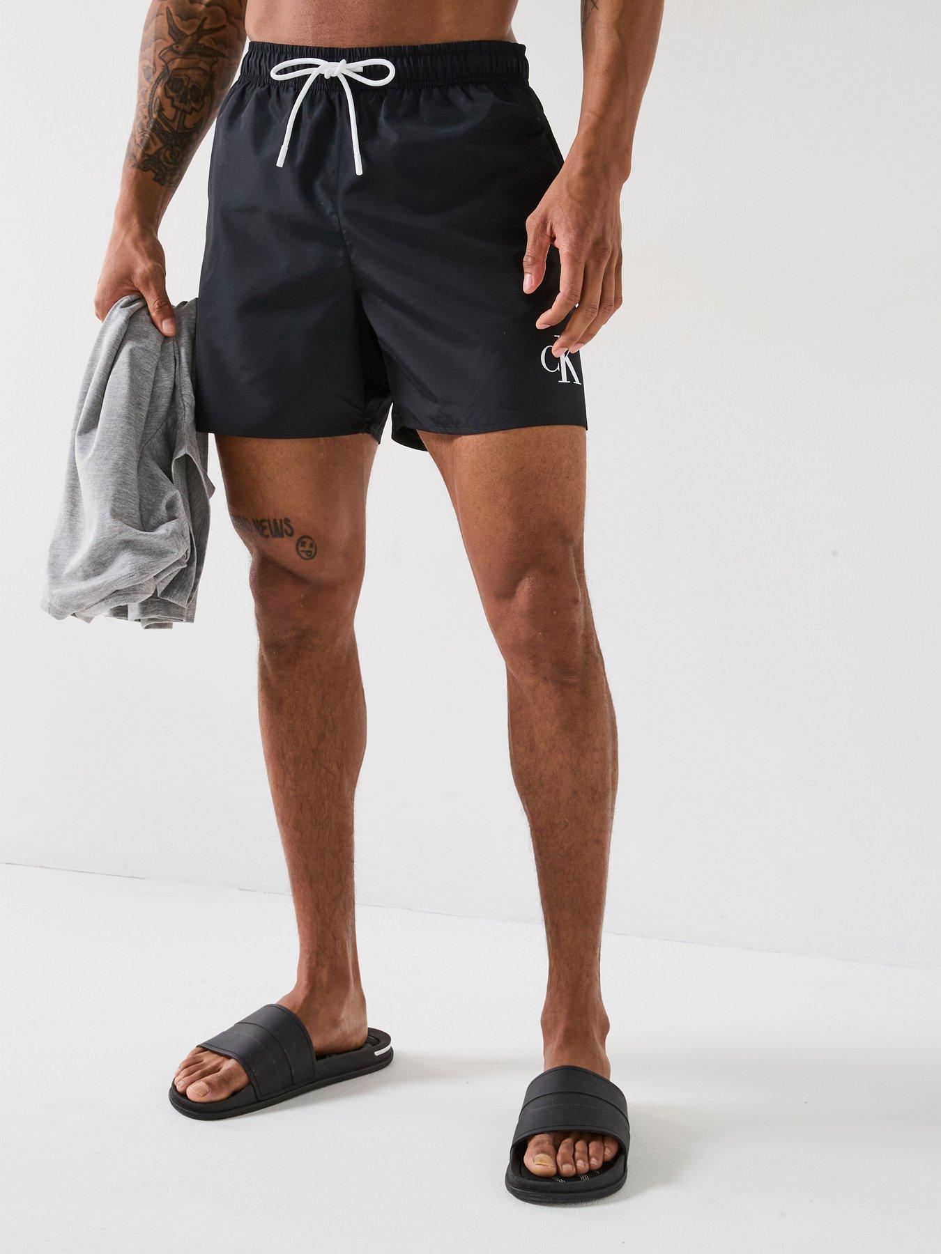 undefined CK Monologo Swim Shorts - Black