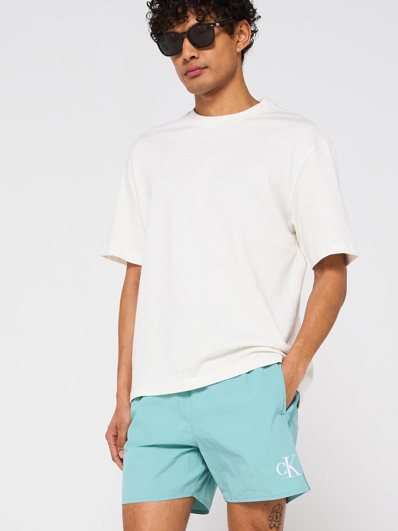 Image 4 of 4 of Calvin Klein Fashion Swimshorts - Light Blue