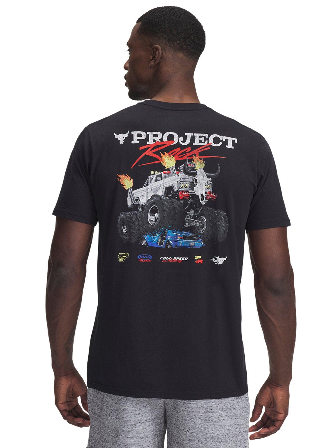 Image 2 of 2 of UNDER ARMOUR Mens Training Project Rock Truck T-Shirt - Black