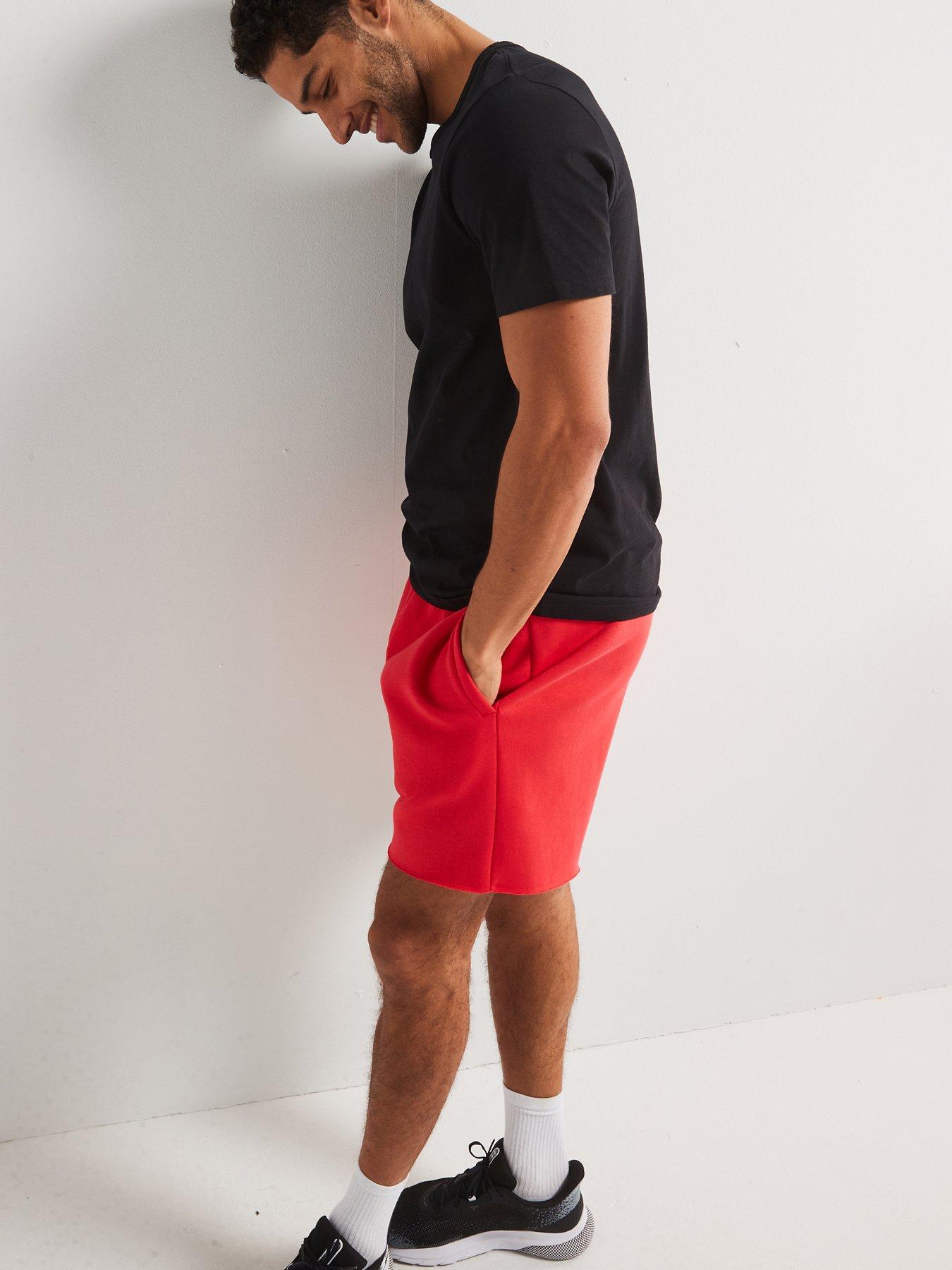 Image 6 of 6 of UNDER ARMOUR Men's Training Project Rock Icon Fleece Shorts - Red