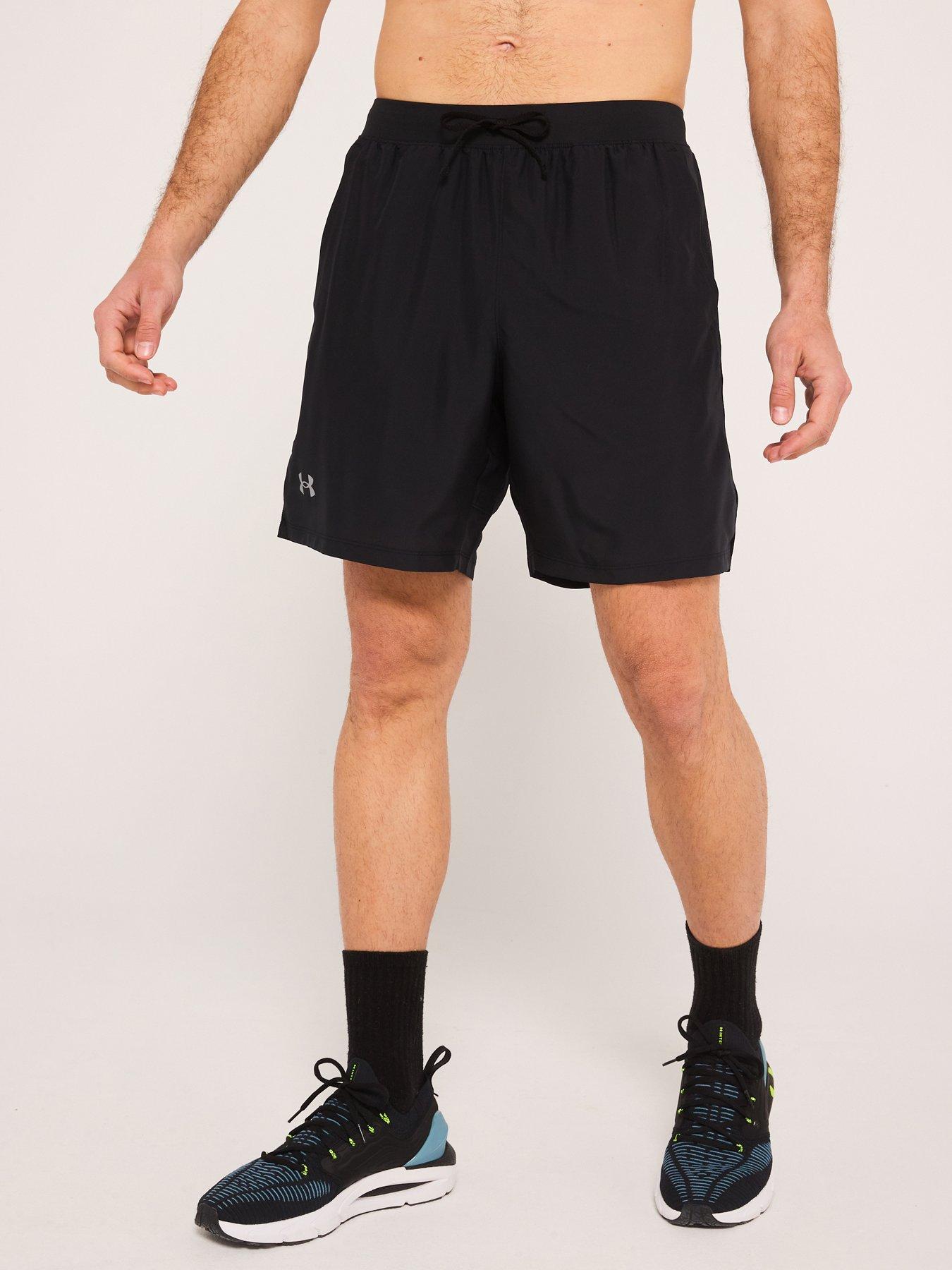 undefined Mens Running Launch 7inch 2in1 Shorts - Black