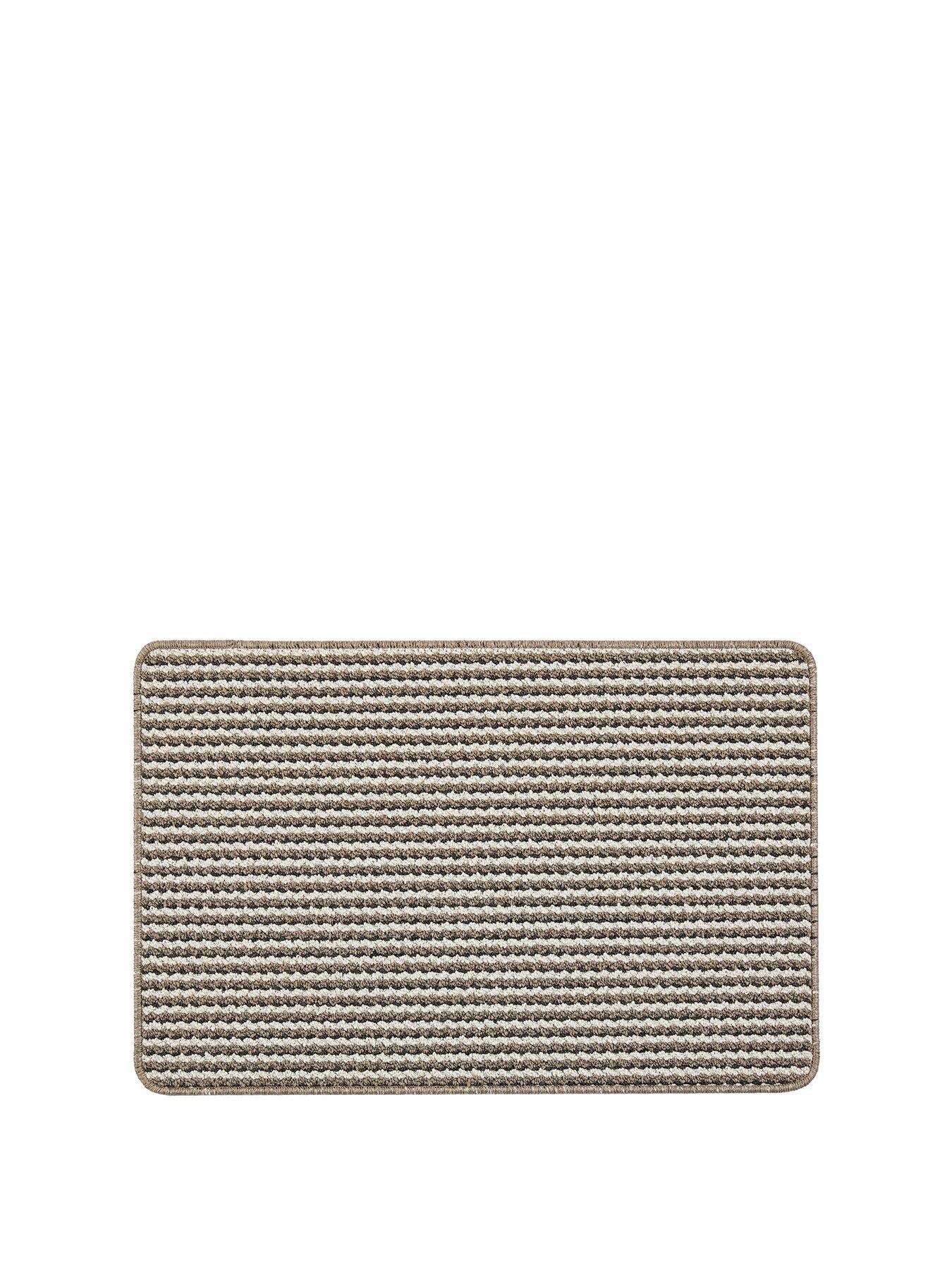 Image 2 of 4 of The Very Collection Twist Stripe, Stain Resistant, Anti Slip Doormat - Beige