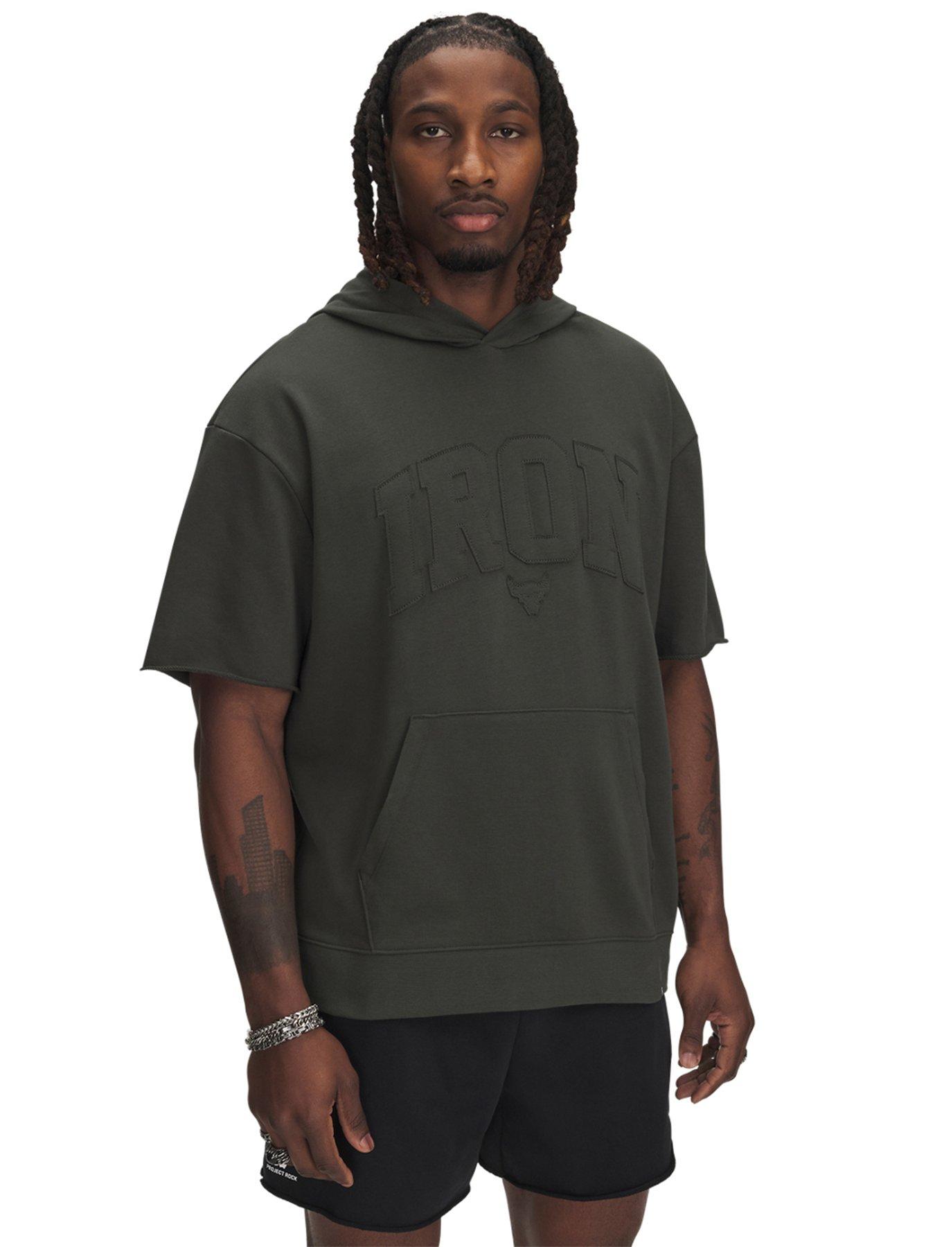 undefined Men's Training Project Rock Short Sleeve Terry Hoodie - Green