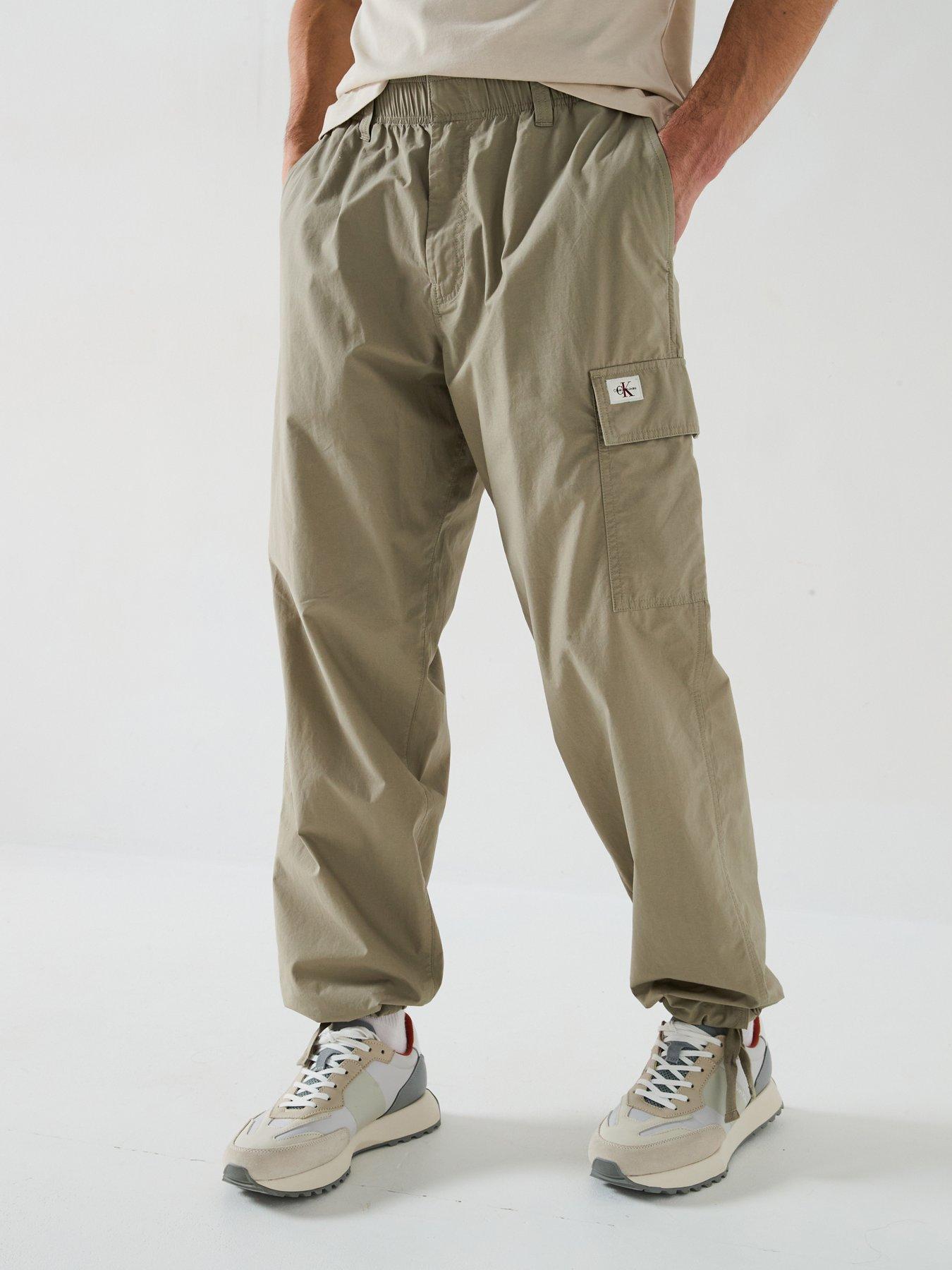 Calvin Klein Jeans Poplin Utility Cargo Trousers Beige Very