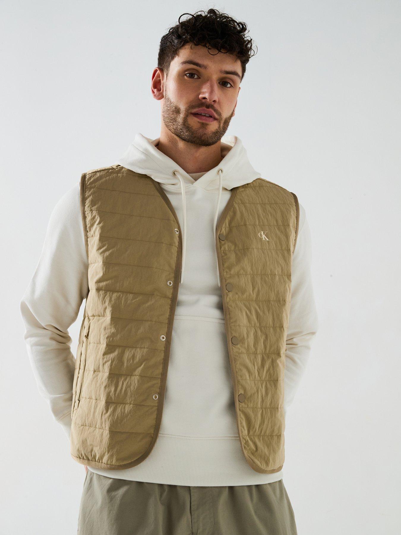 undefined Lightweight Quilted Liner Vest - Beige