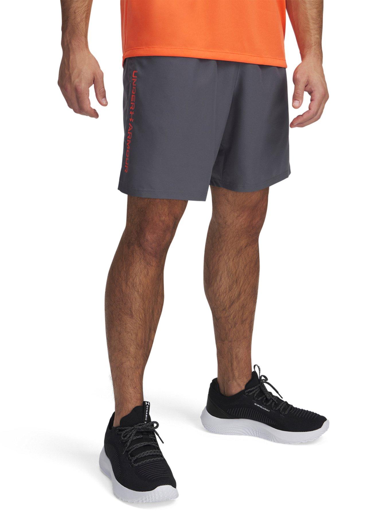 undefined Men's Training Tech Woven Wordmark Shorts - Grey