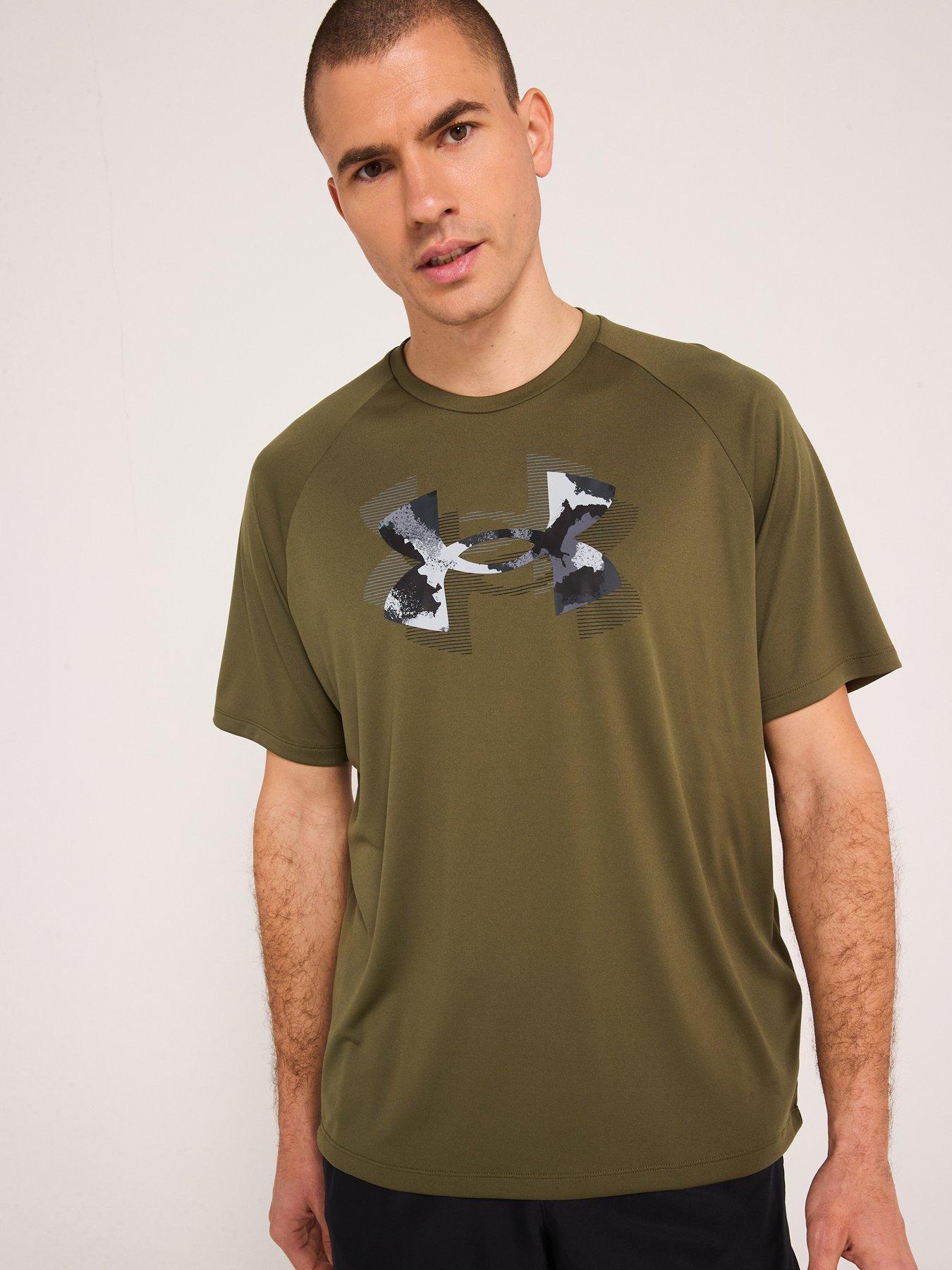 Image 1 of 6 of UNDER ARMOUR Men's Training Tech Print Fill T-Shirt - Green