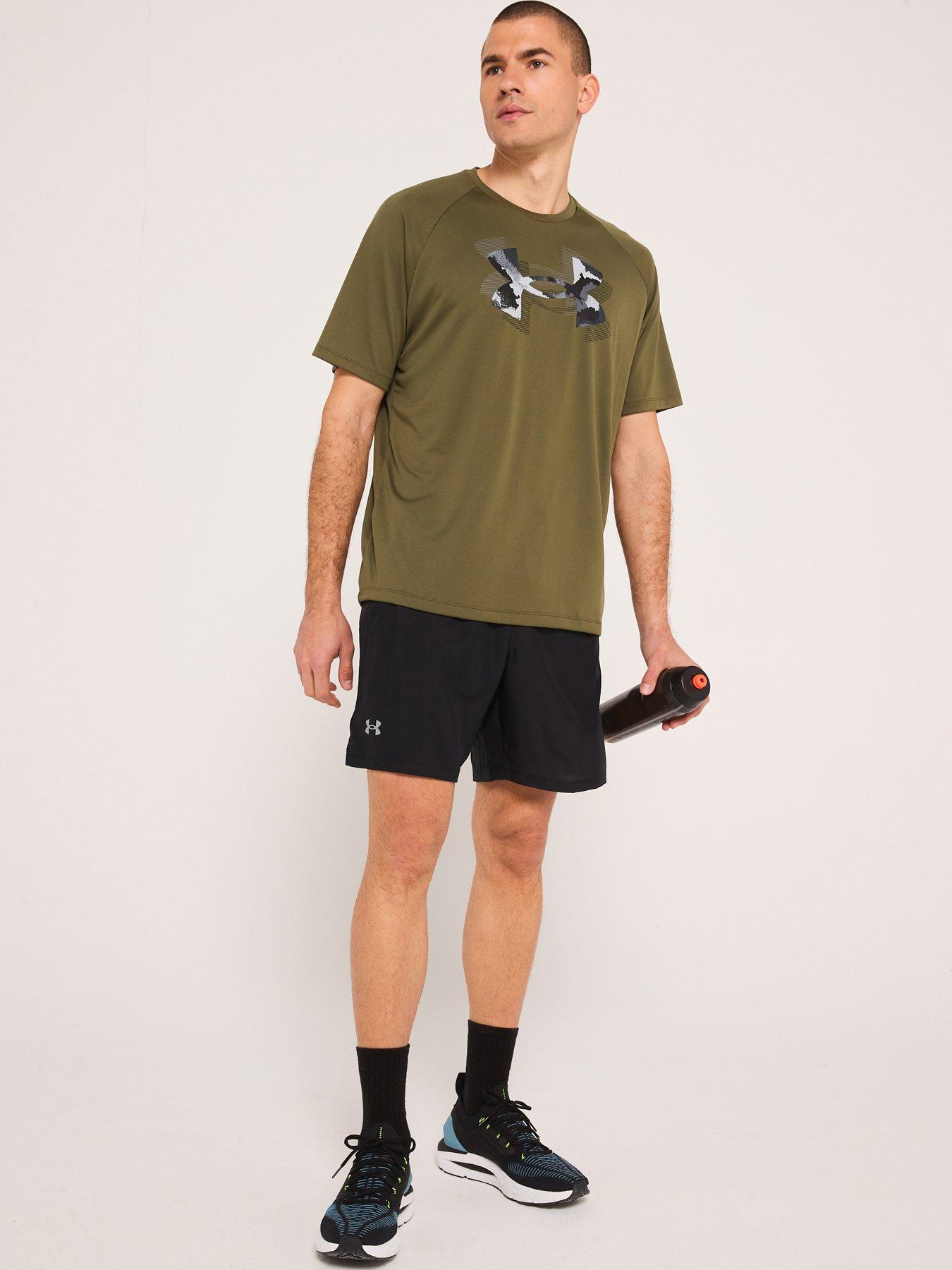 Image 3 of 6 of UNDER ARMOUR Men's Training Tech Print Fill T-Shirt - Green
