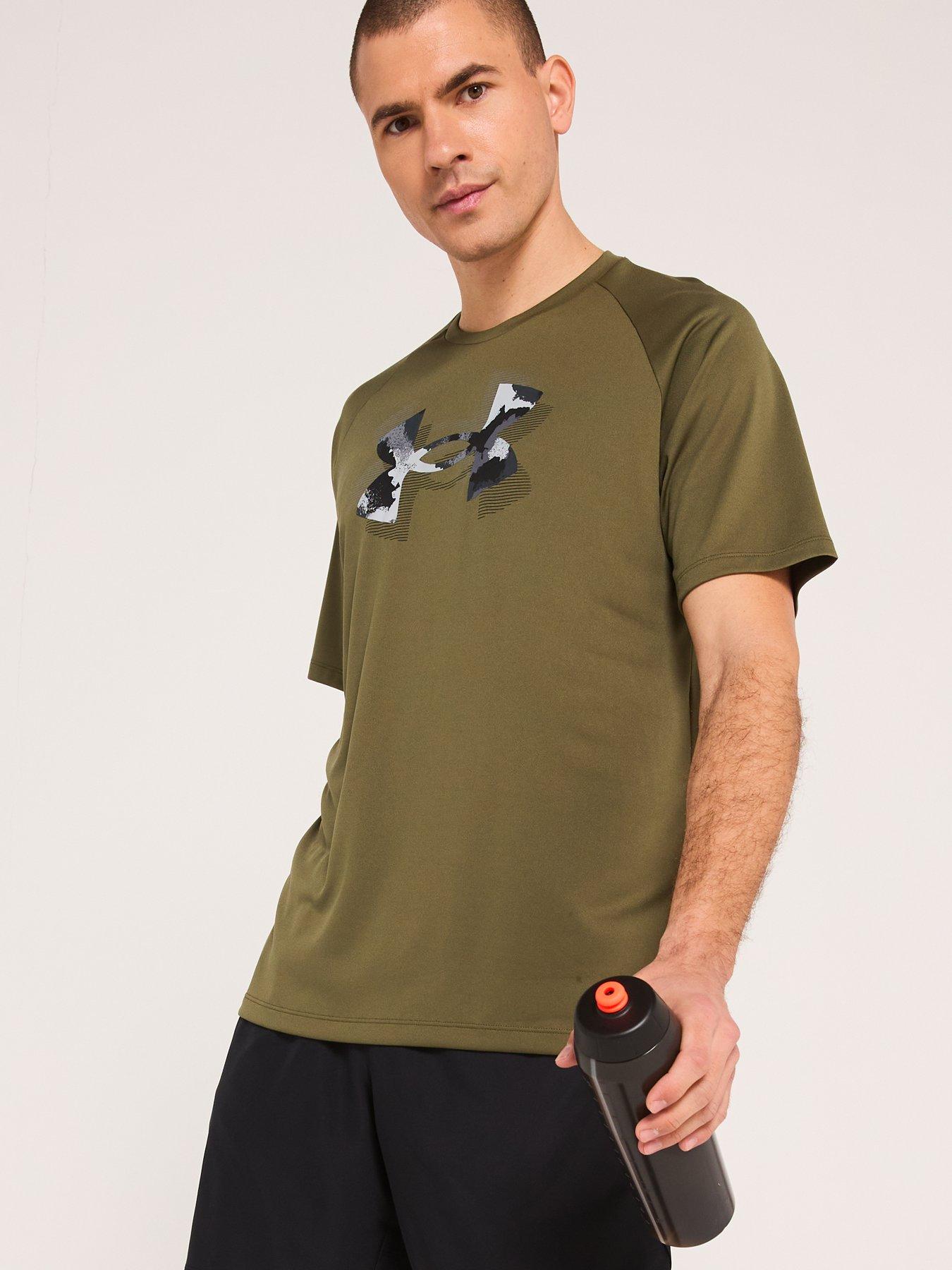 Image 6 of 6 of UNDER ARMOUR Men's Training Tech Print Fill T-Shirt - Green