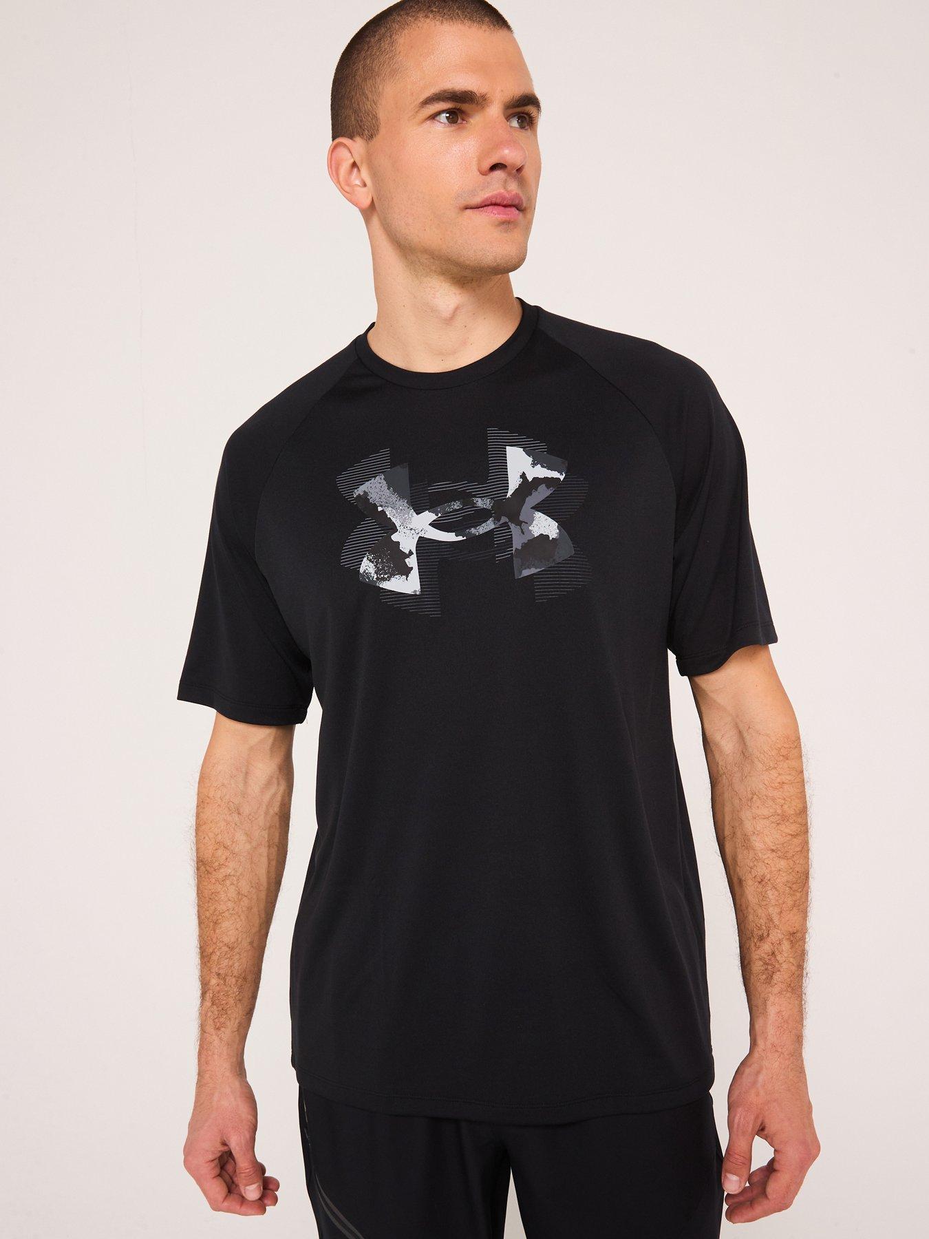 undefined Men's Training Tech Print Fill T-Shirt - Black