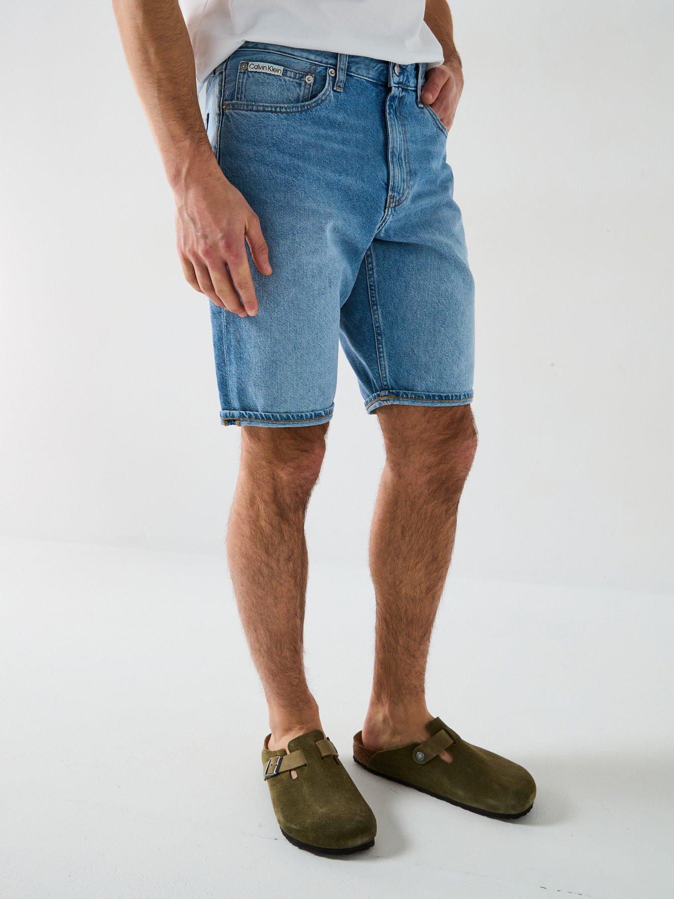 Image 1 of 6 of Calvin Klein Jeans Regular Short 5 Pocket Shorts - Blue