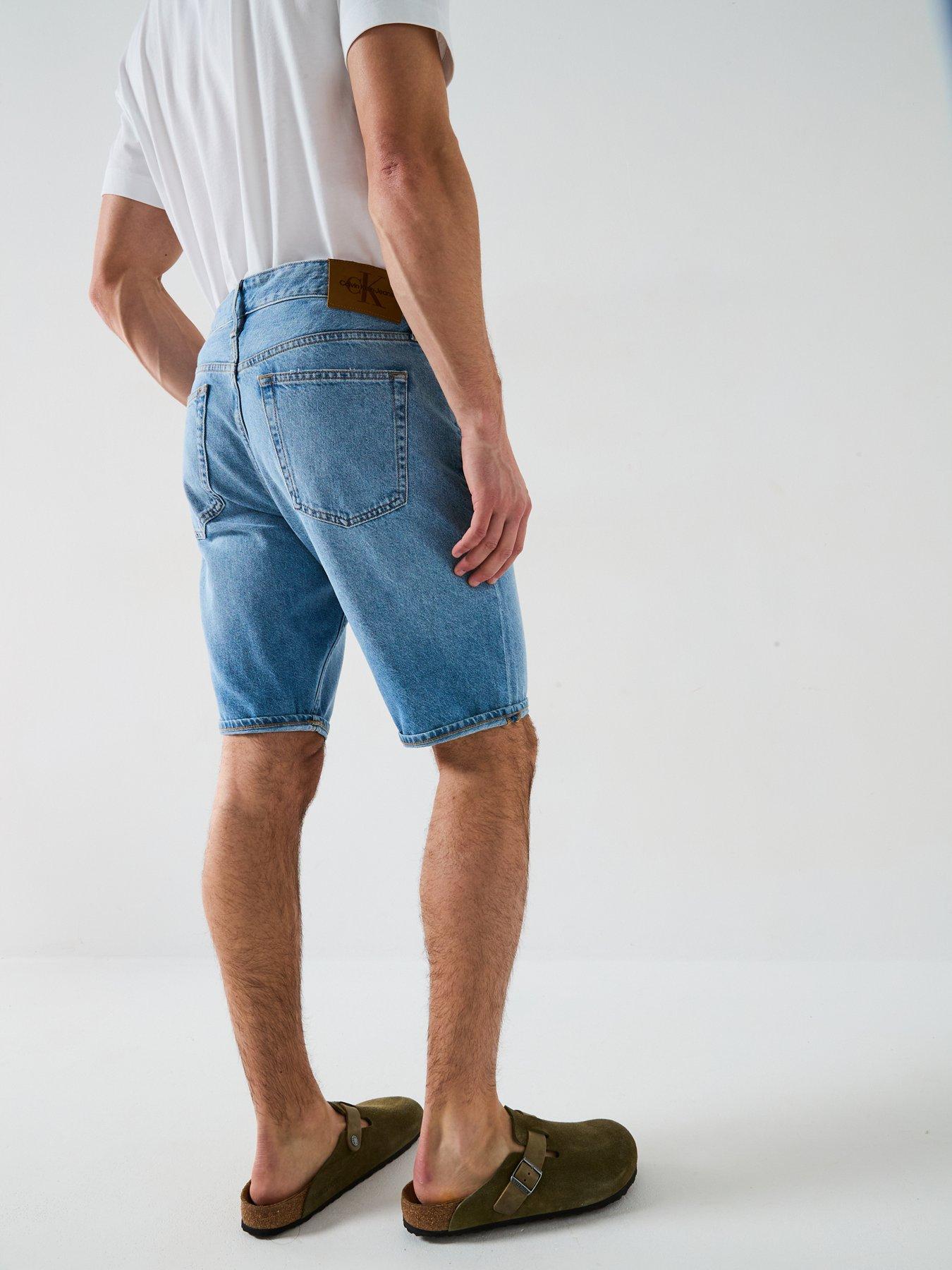 Image 2 of 6 of Calvin Klein Jeans Regular Short 5 Pocket Shorts - Blue