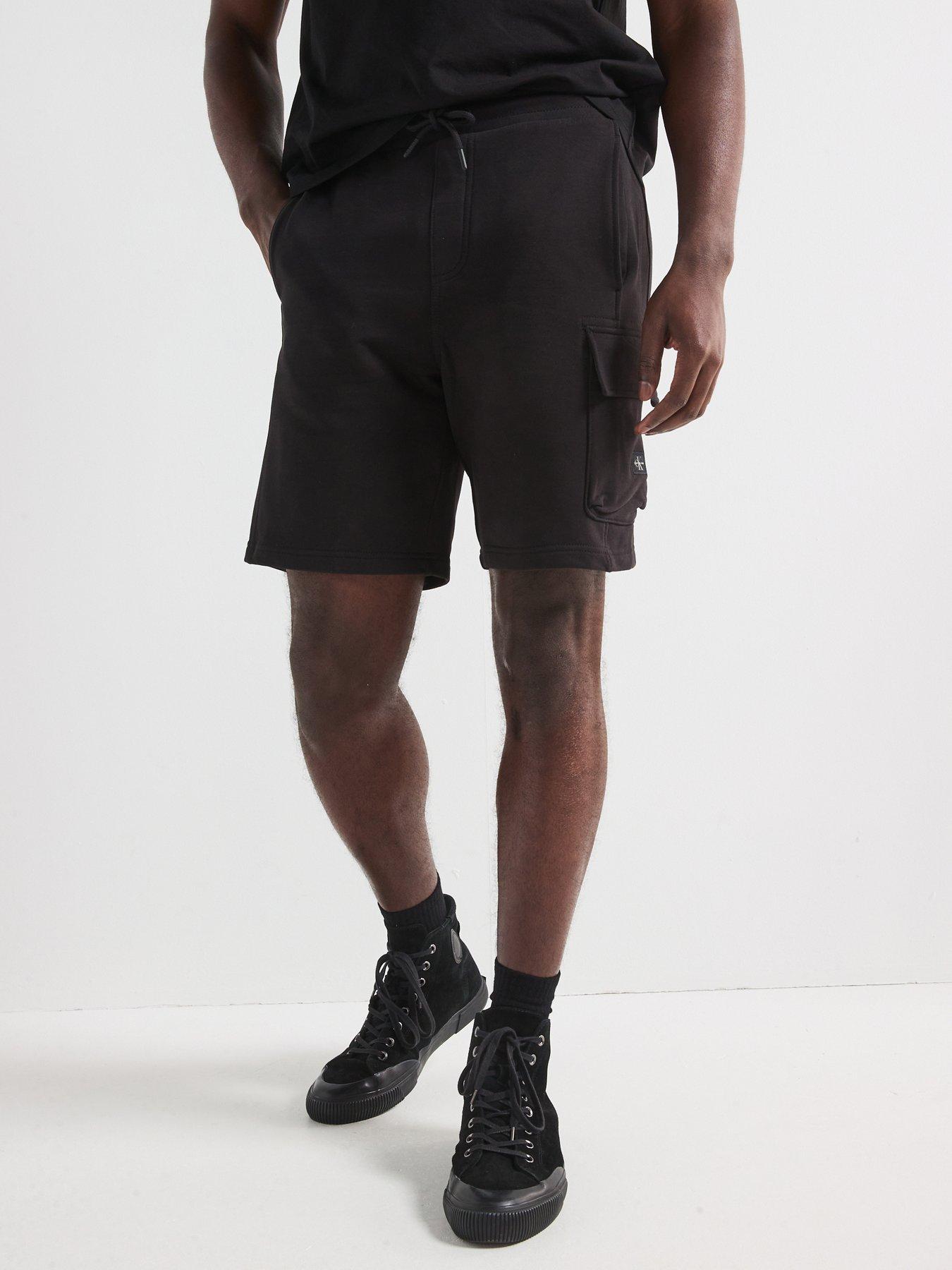 undefined Woven Label Short Sweat Shorts - Black