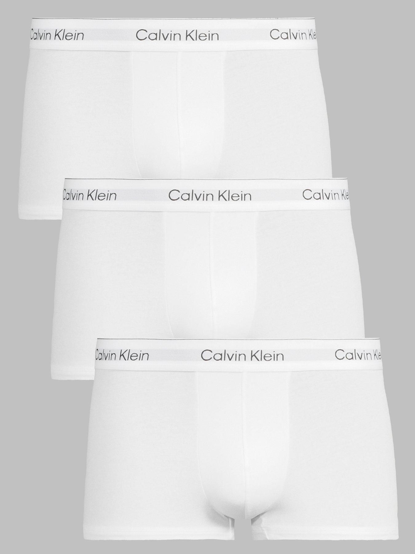 Calvin Klein Icon Cotton Stretch 3 Pack Low Rise Trunks - White