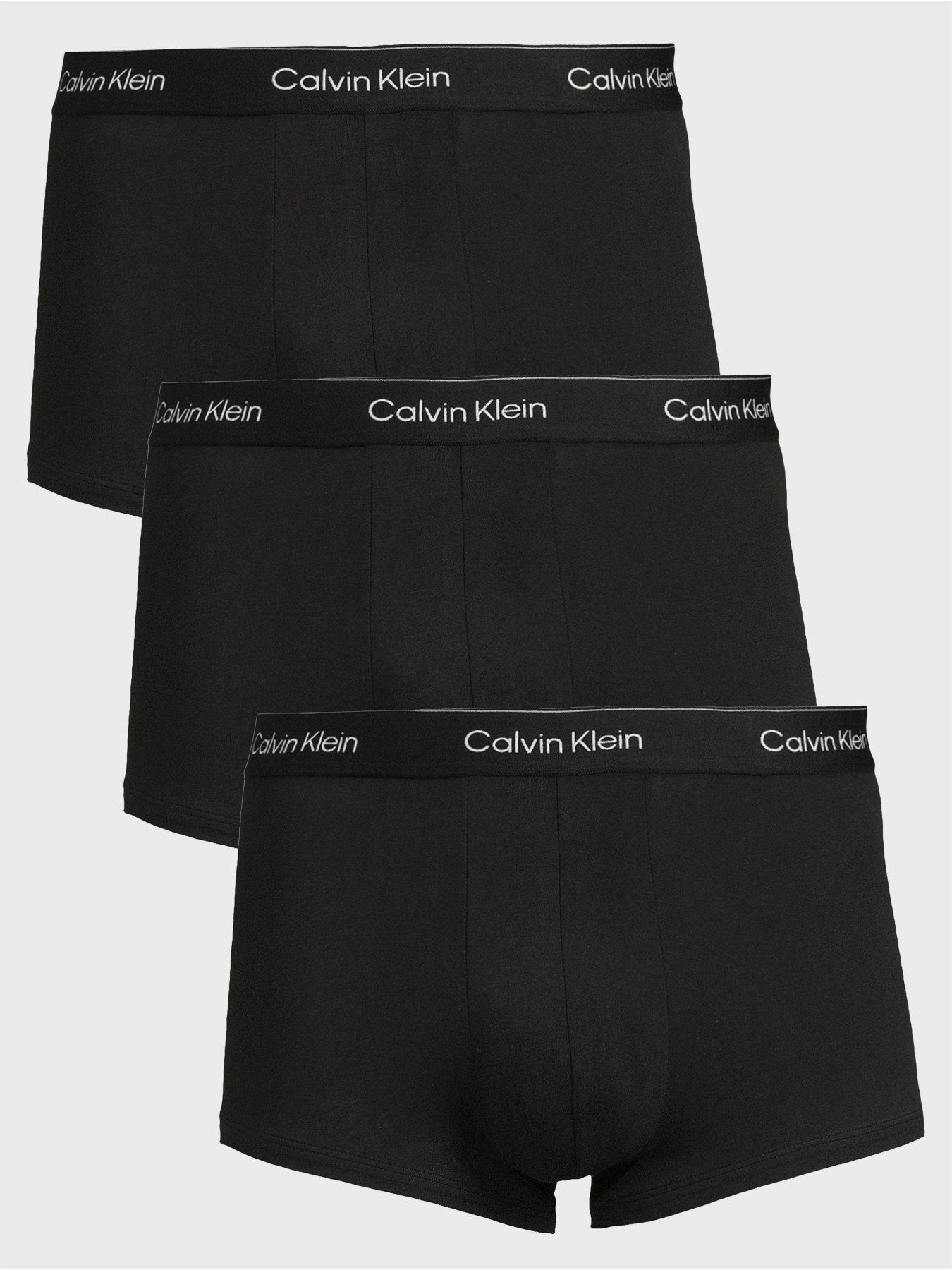 undefined Icon Cotton Stretch 3 Pack Low Rise Trunks - Black