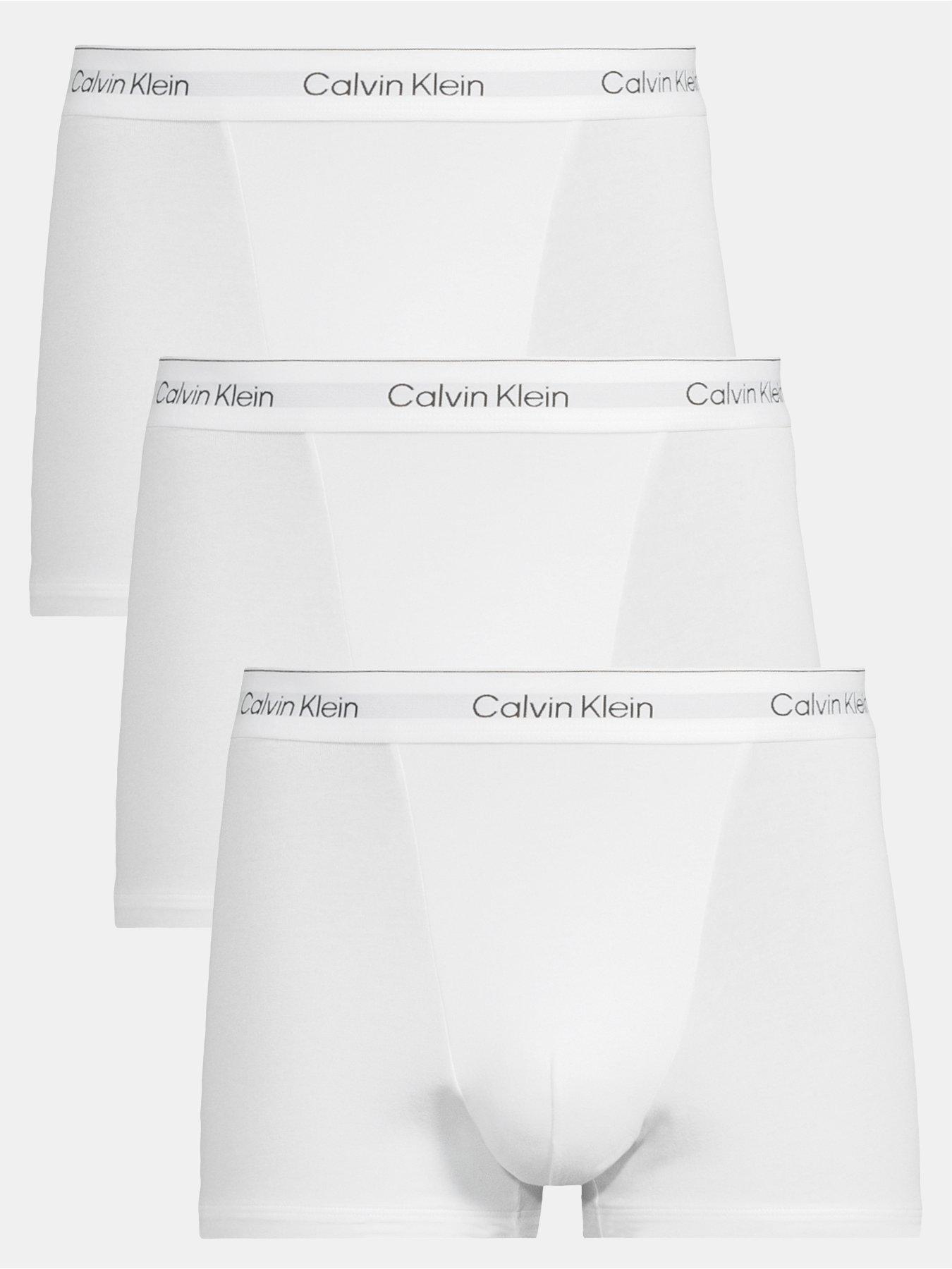 Calvin Klein ICON Cotton Stretch 3 Pack Trunks - White