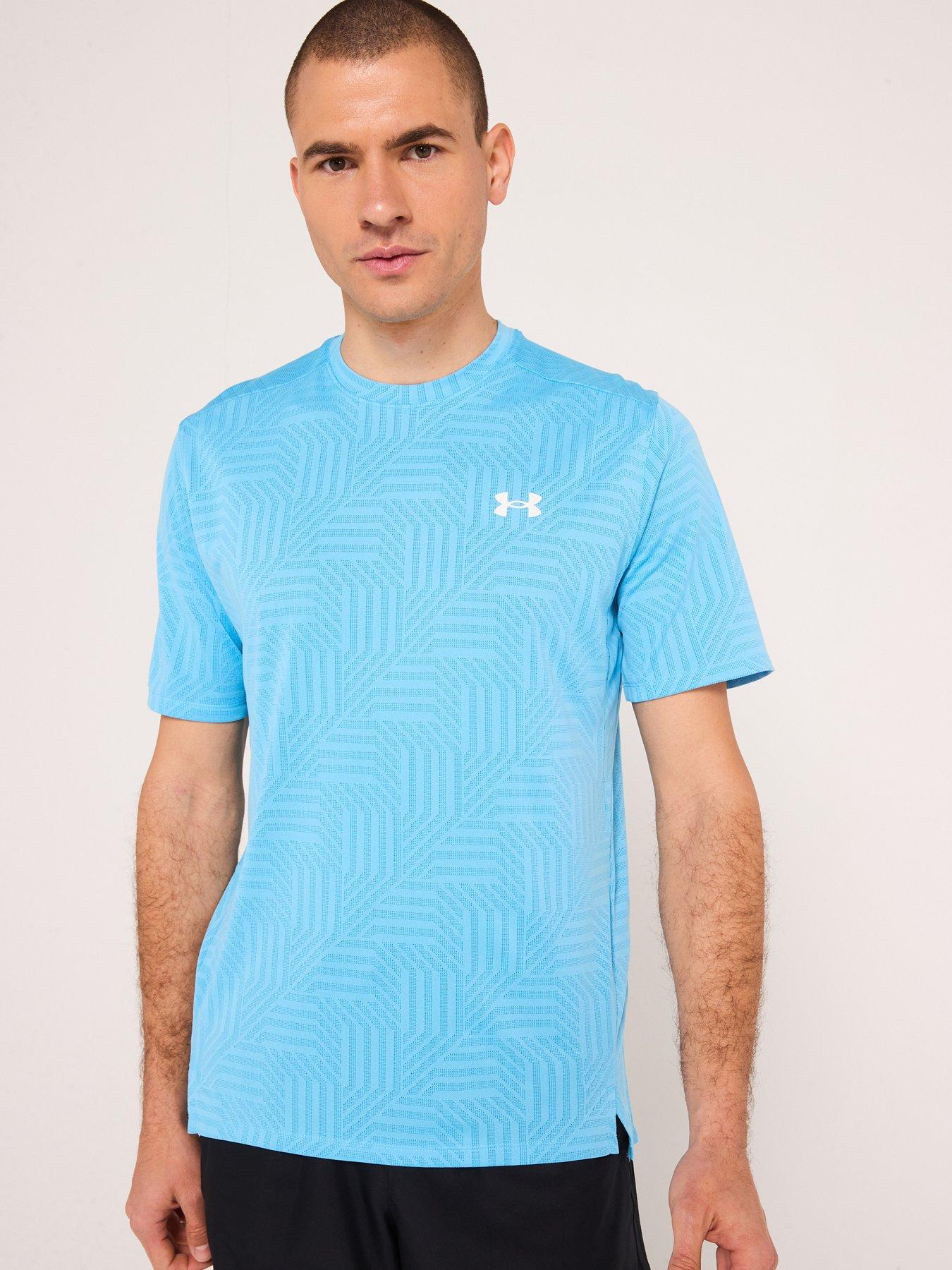 Image 1 of 5 of UNDER ARMOUR Mens Training Tech Vent Geotessa T-Shirt - Blue