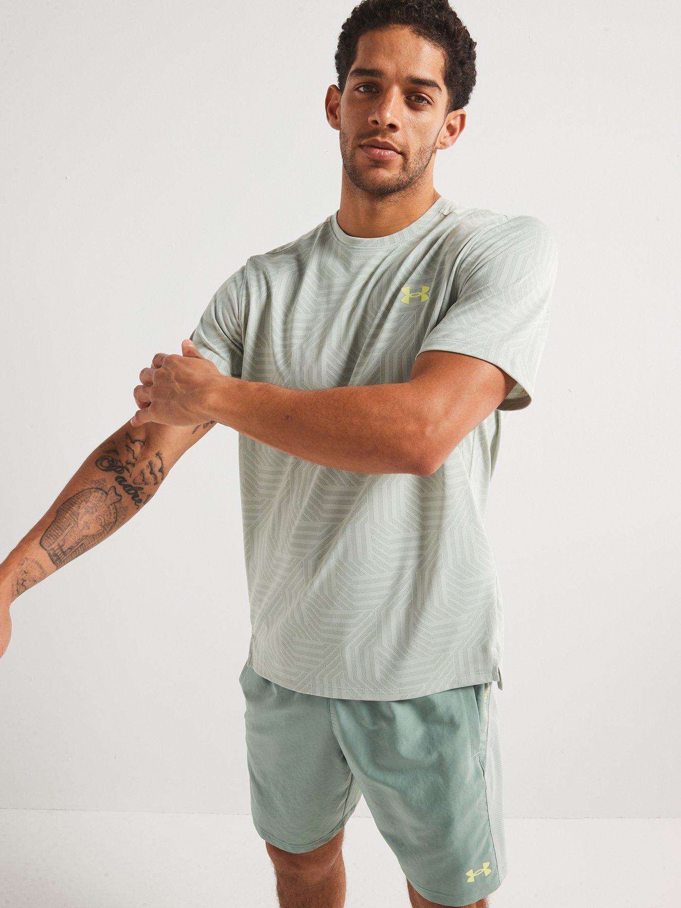 undefined Mens Training Tech Vent Geotessa T-Shirt - Green