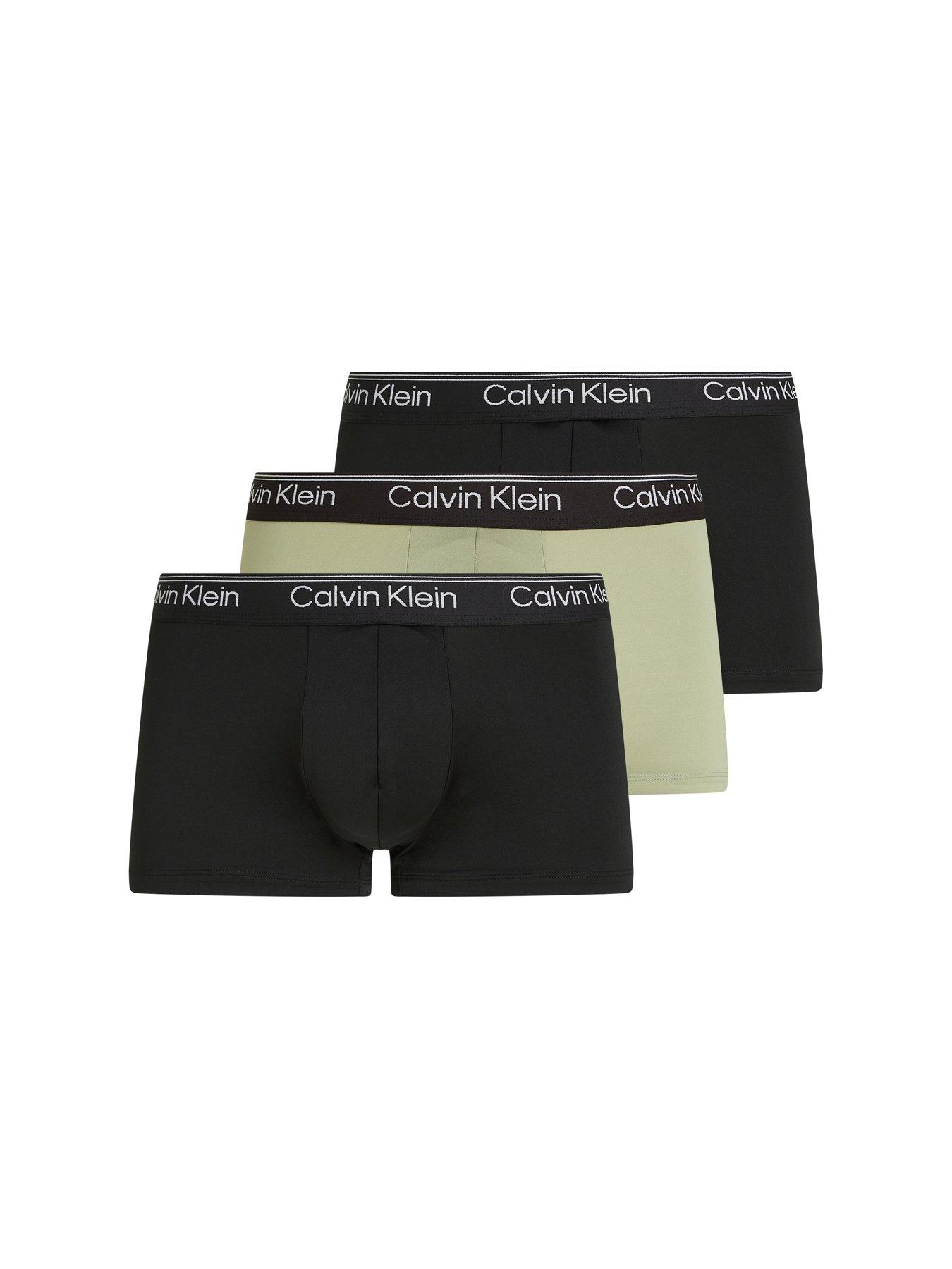 undefined 3 Pack Low Rise Trunks - Black
