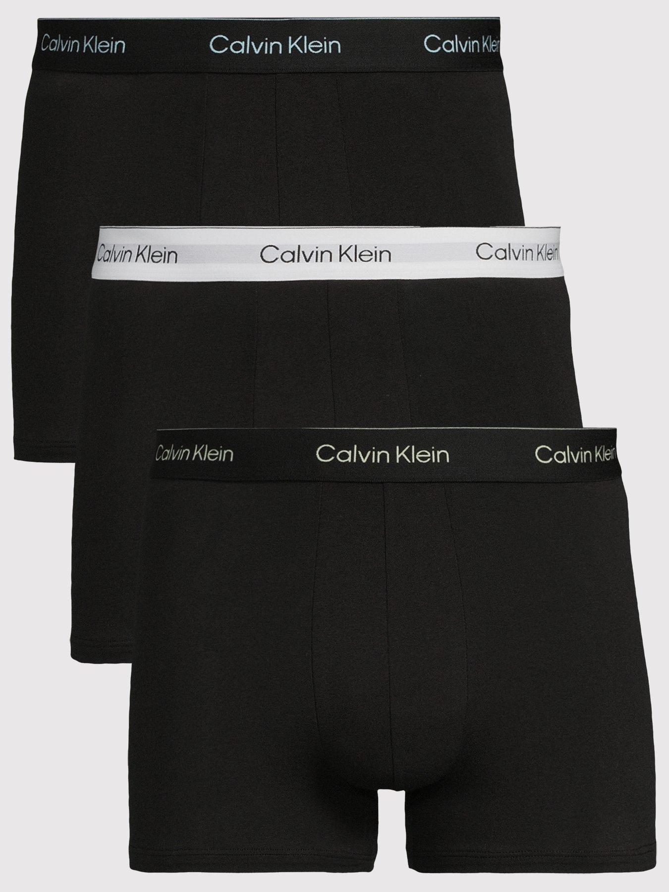 undefined Icon Cotton Stretch 3 Pack Contour Trunks - Black