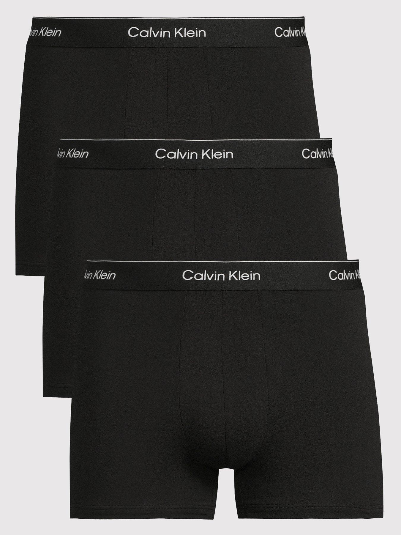 undefined Calvin Klein ICON Cotton Stretch 3 Pack Trunks - Black