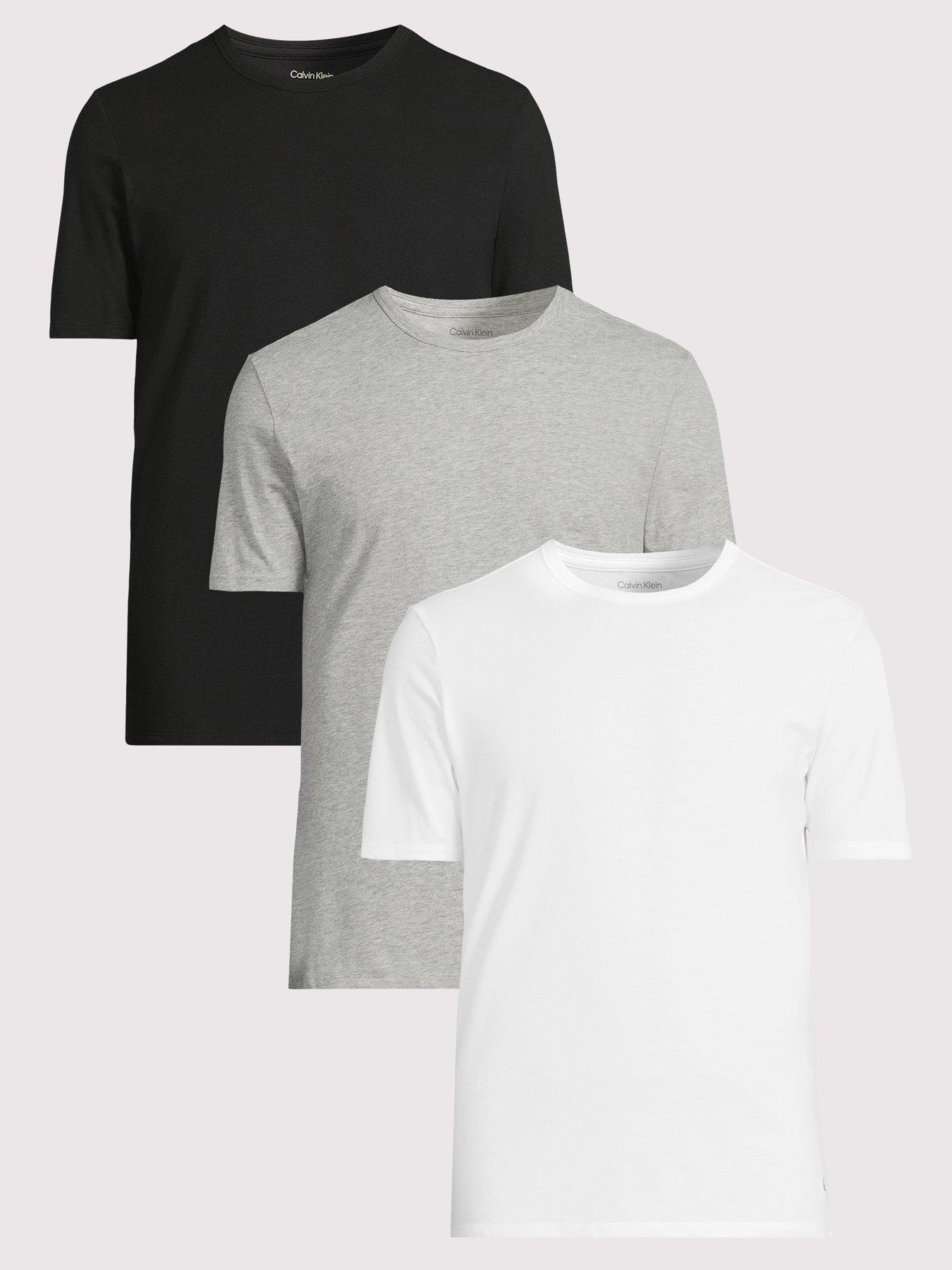 Image 1 of 6 of Calvin Klein Loungewear 3 Pack Microfibre T-Shirts - Multi