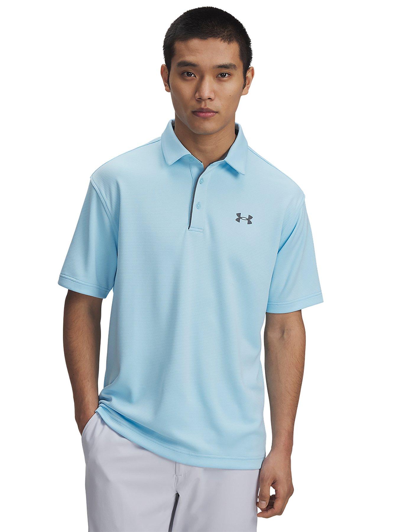 undefined Mens Golf Tech Polo - Stream / Pitch Gray