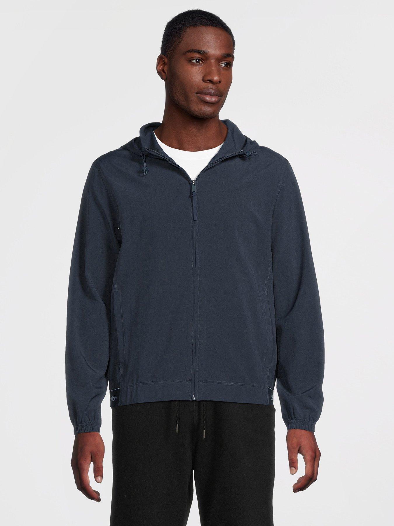Calvin Klein Sport Ck Hooded Zip Thru Woven Lightweight Jacket - Deep Indigo