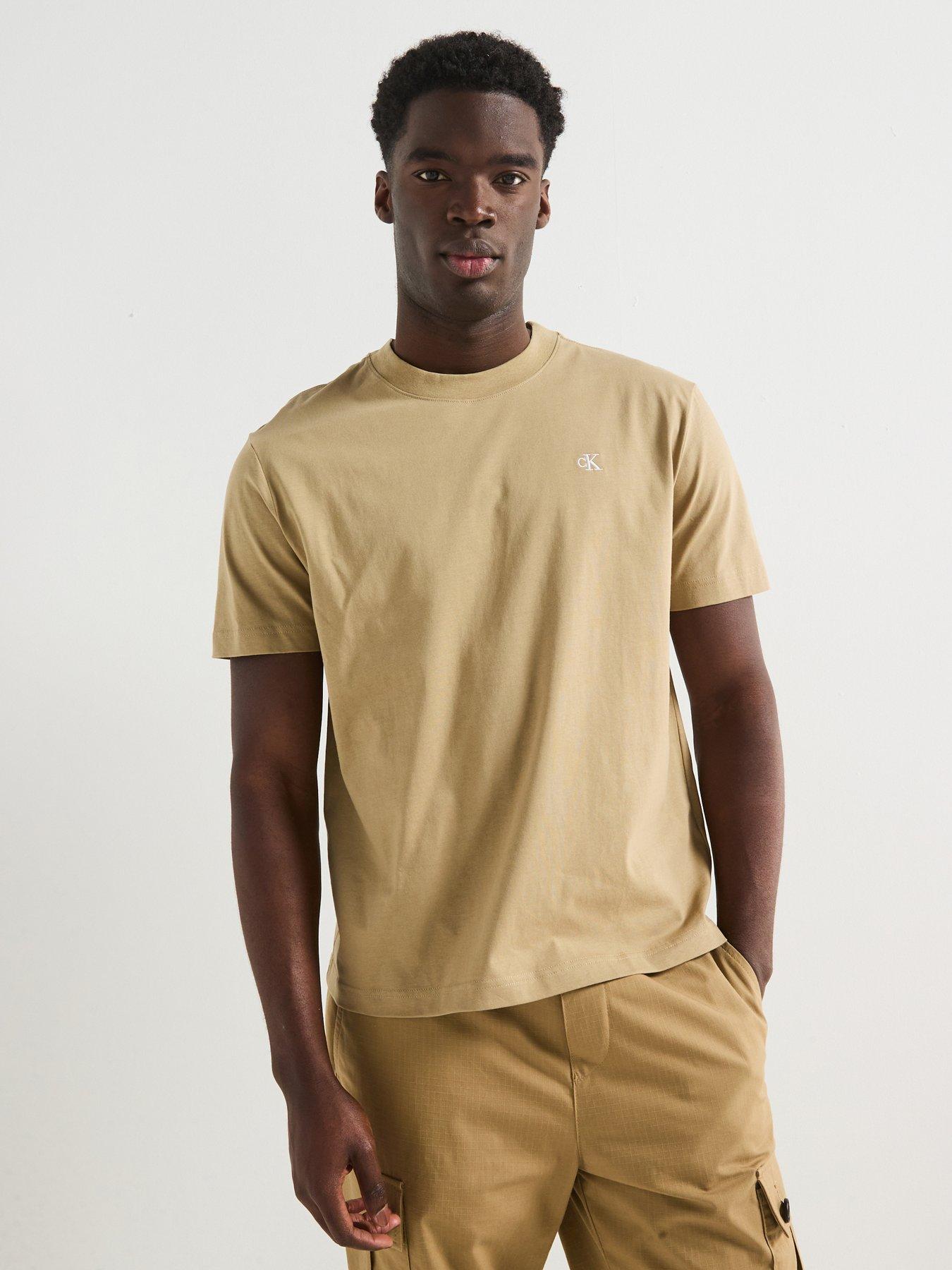 undefined Serif Font Graphic T-Shirt - Beige