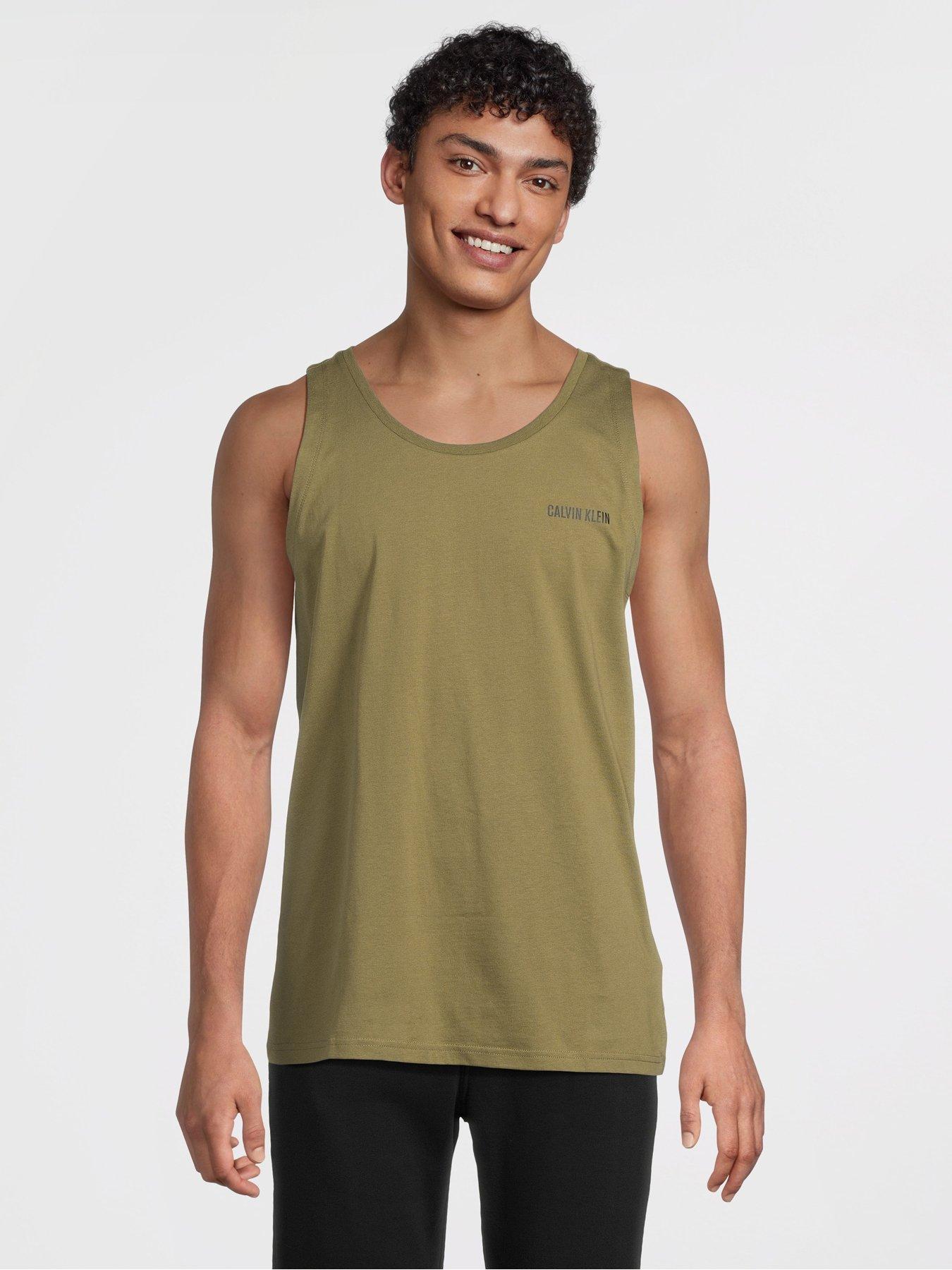 Calvin Klein Crew Neck Short Sleeve T-Shirt - Khaki