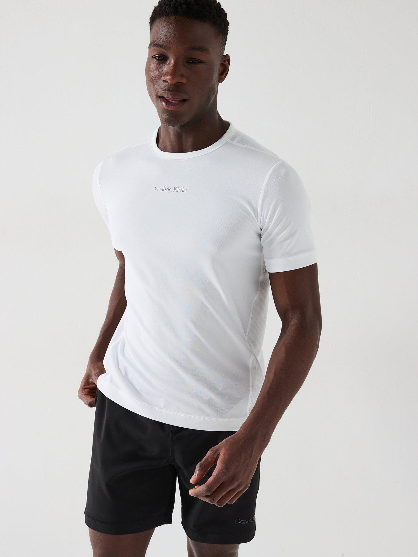 undefined CK Small Centre Logo Woven T-Shirt - White