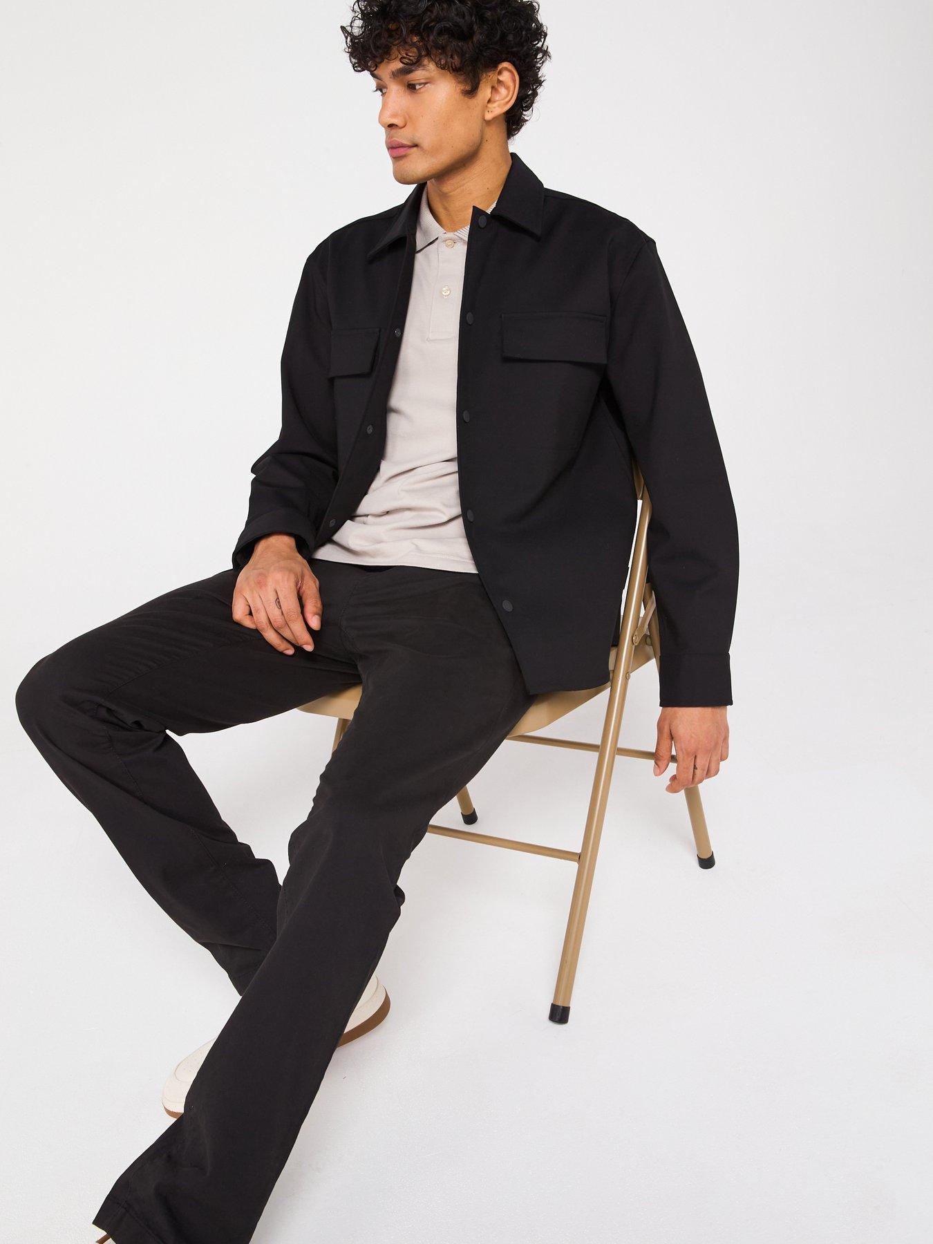 Image 4 of 5 of Calvin Klein Double Pocket Overshirt - Black