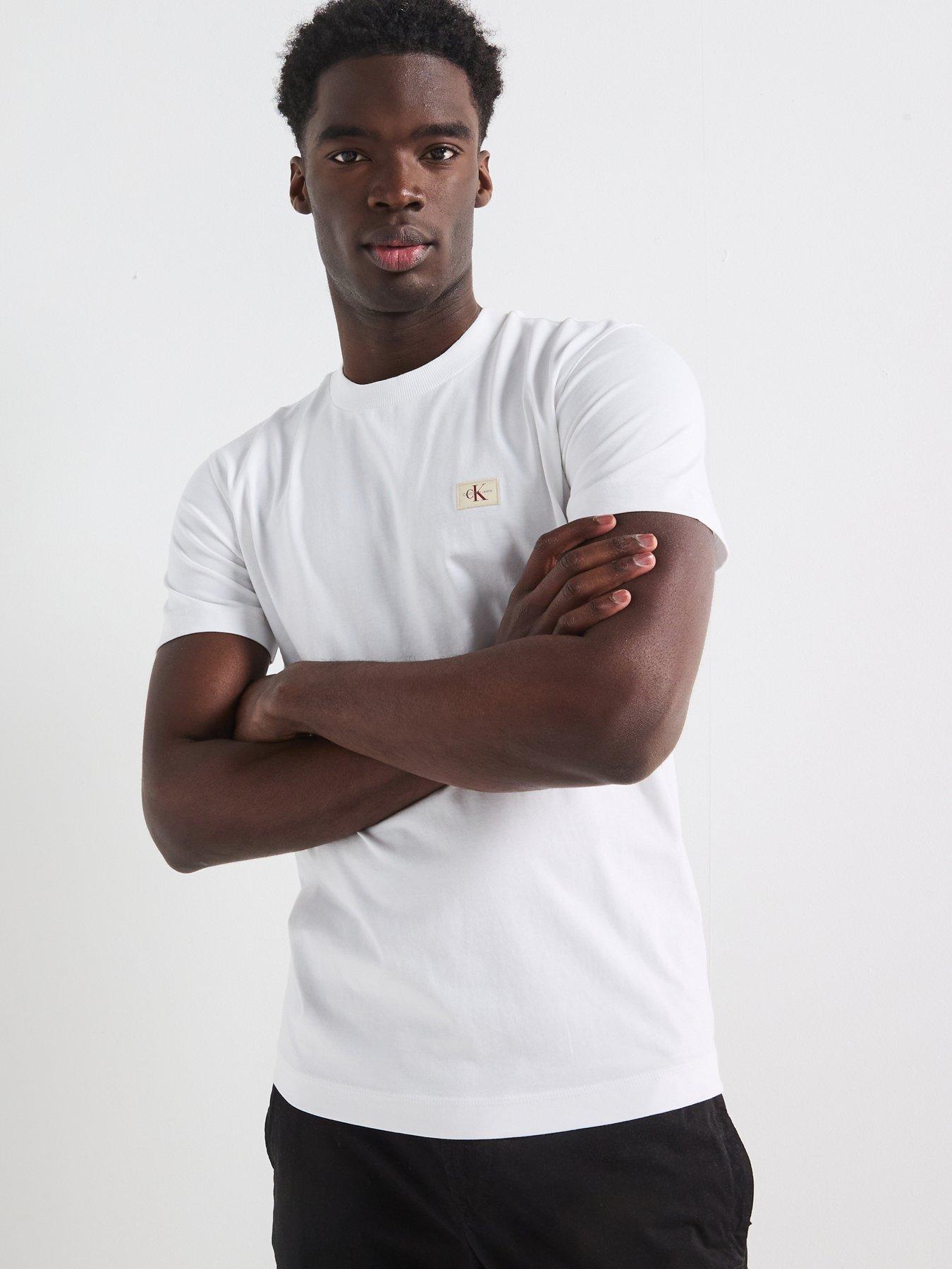 undefined Left Chest Woven Patch Regular T-Shirt - White