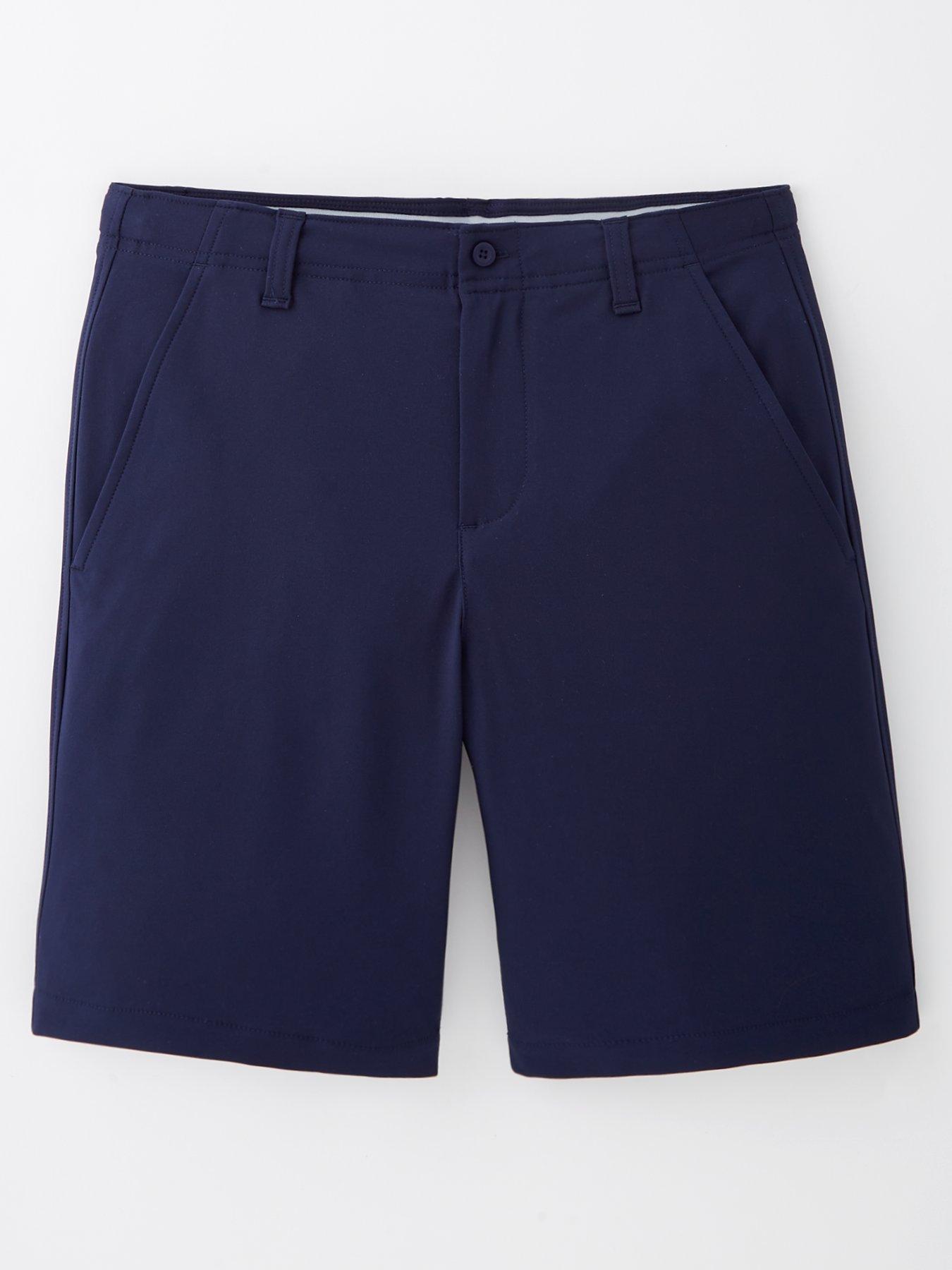 UNDER ARMOUR Junior Boys Golf Matchplay Shorts, Midnight Navy / / Halo Gray, Size S
