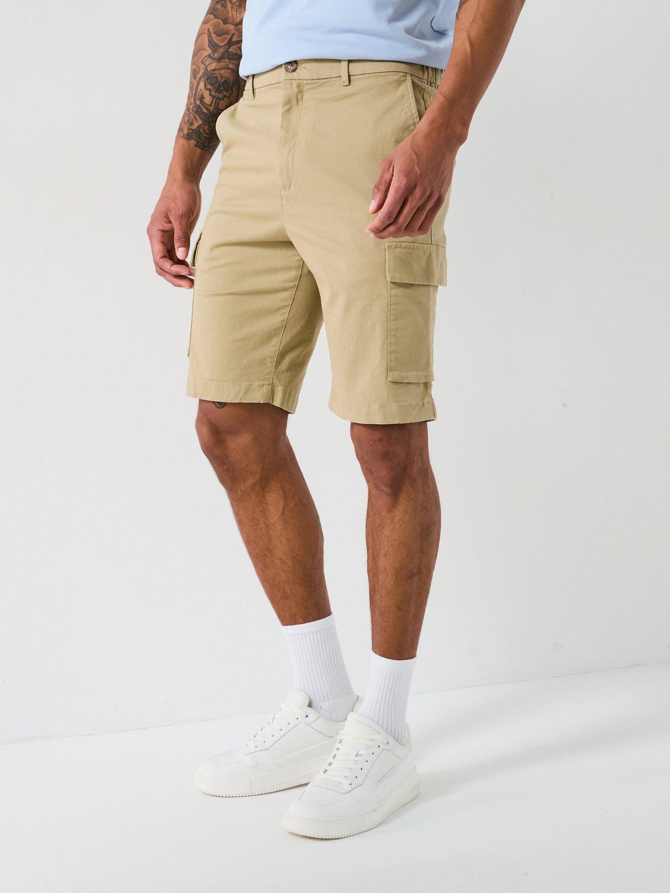 undefined Modern Twill Cargo Shorts - Natural