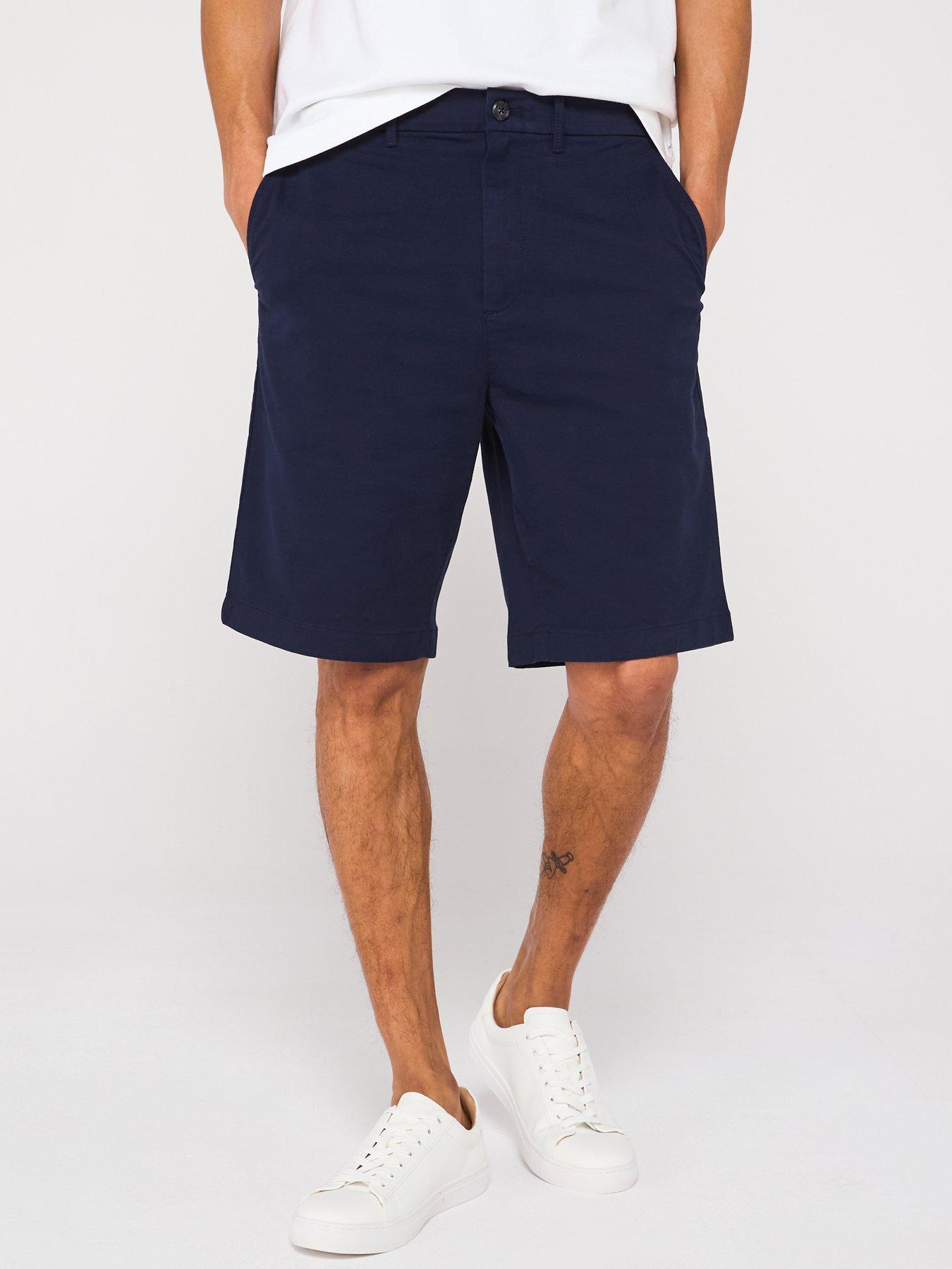 undefined Modern Twill Regular Fit Straight Shorts - Dark Blue