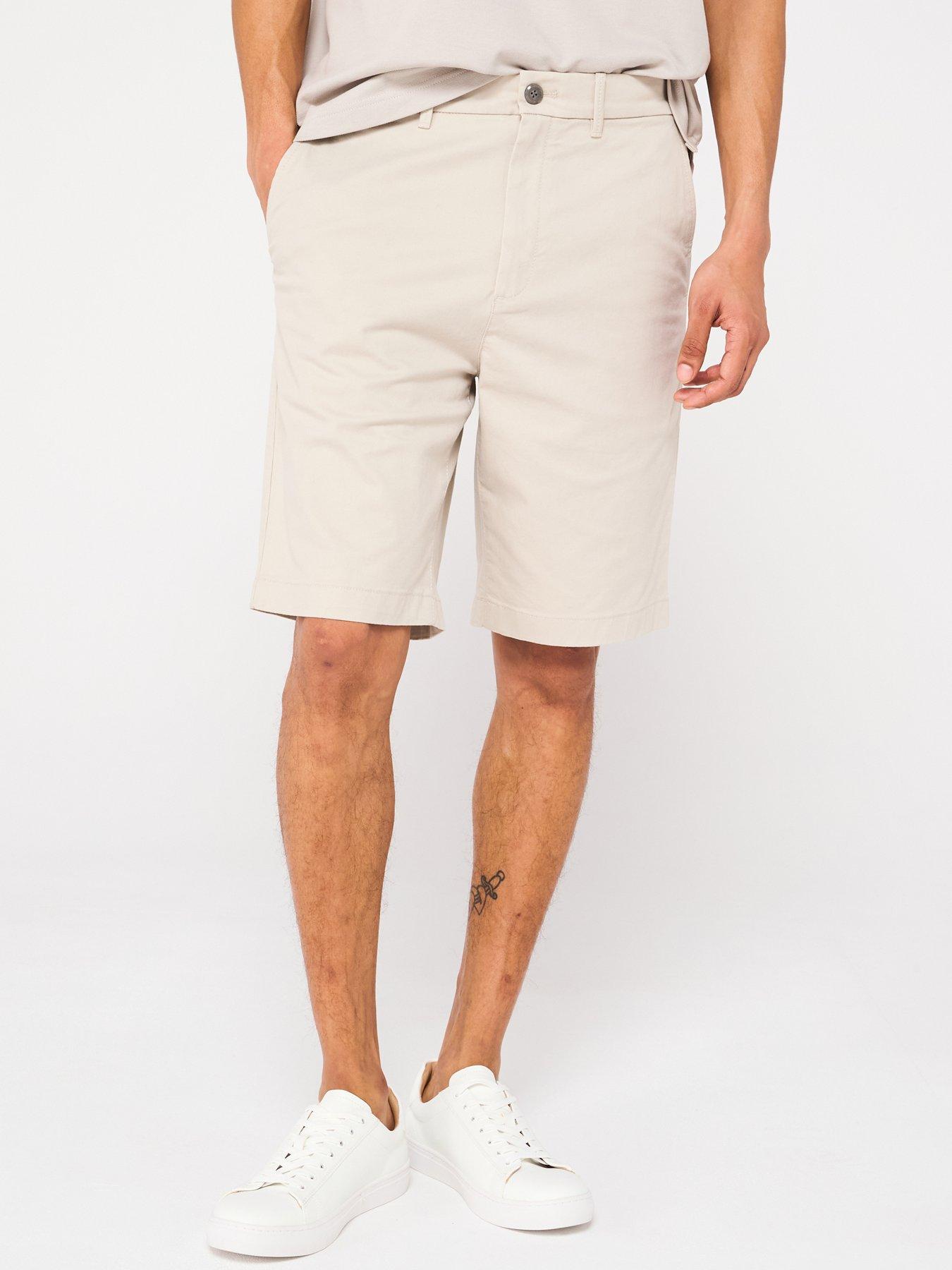 undefined Modern Twill Regular Fit Straight Shorts - Light Grey