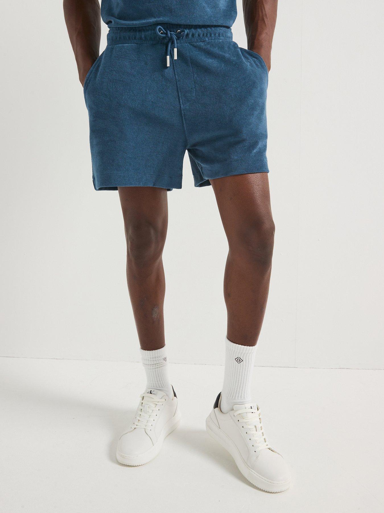 Image 1 of 6 of Calvin Klein Terry Towelling Shorts - Blue