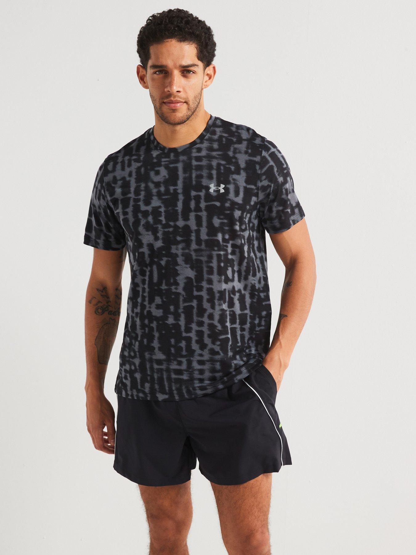undefined Mens Running Launch Printed T-Shirt - Black