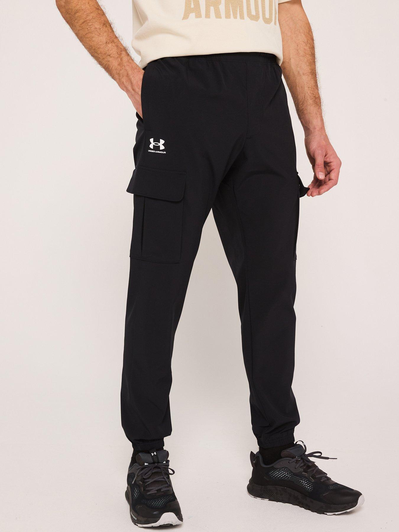 UNDER ARMOUR Mens Training Vibe Woven Cargo Pants - Black