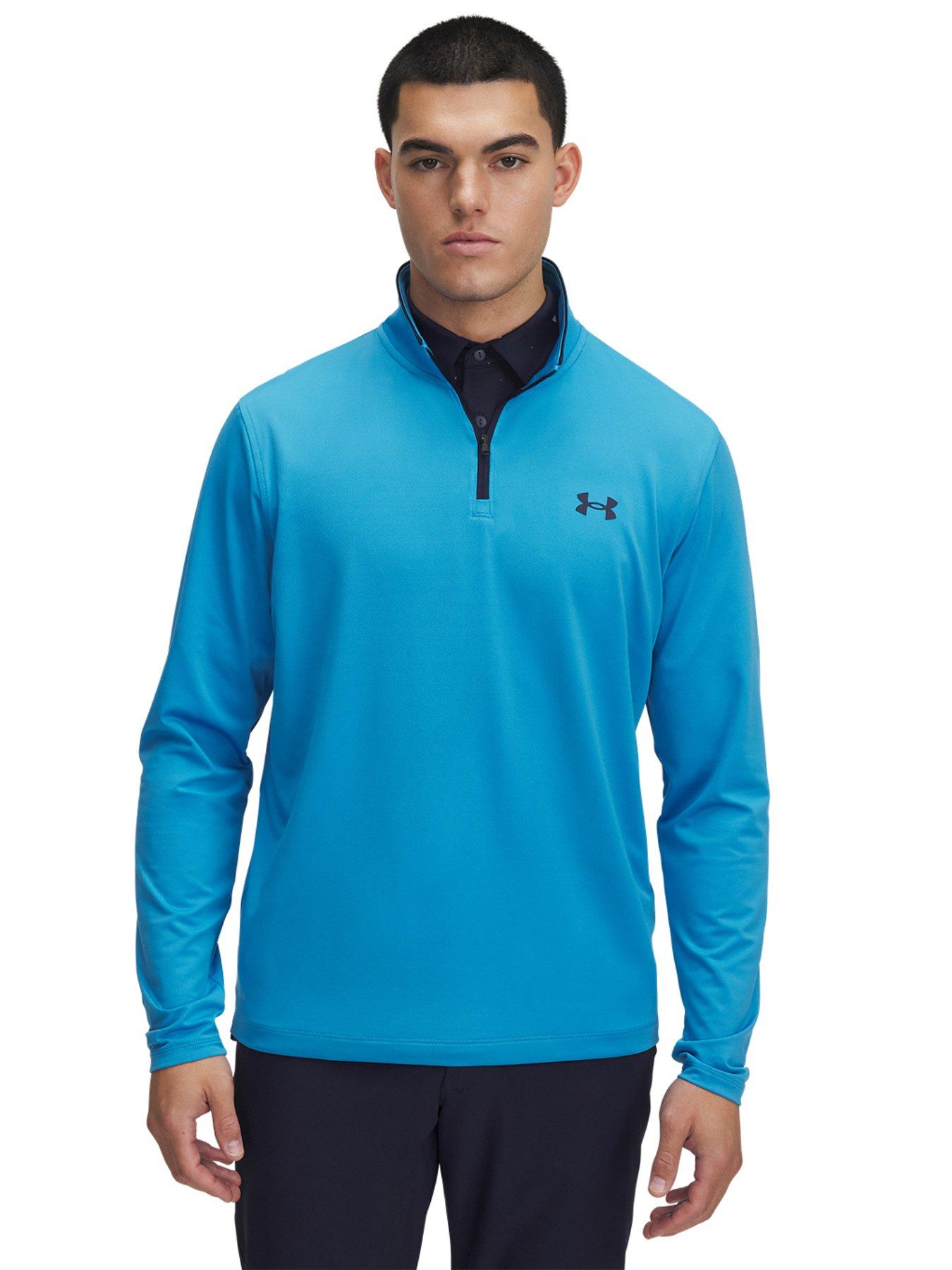 undefined Mens Golf Matchplay 1/4 Zip Top - Blue